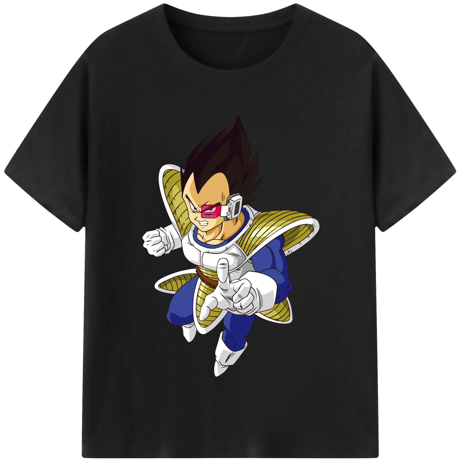 （画像用） ドラゴンボール ベジータ四世（Bejīta Yonsei）DRAGON BALL Vegeta IV 綿100％半袖Tシャツ（フロントプリント）