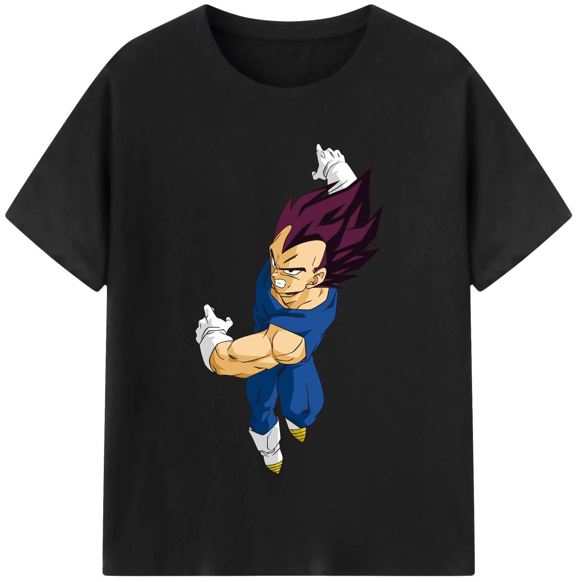（画像用） ドラゴンボール ベジータ四世（Bejīta Yonsei）DRAGON BALL Vegeta IV 綿100％半袖Tシャツ（フロントプリント）