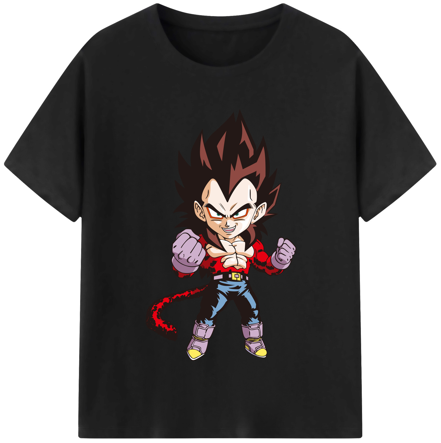 （画像用） ドラゴンボール ベジータ四世（Bejīta Yonsei）DRAGON BALL Vegeta IV 綿100％半袖Tシャツ（フロントプリント）