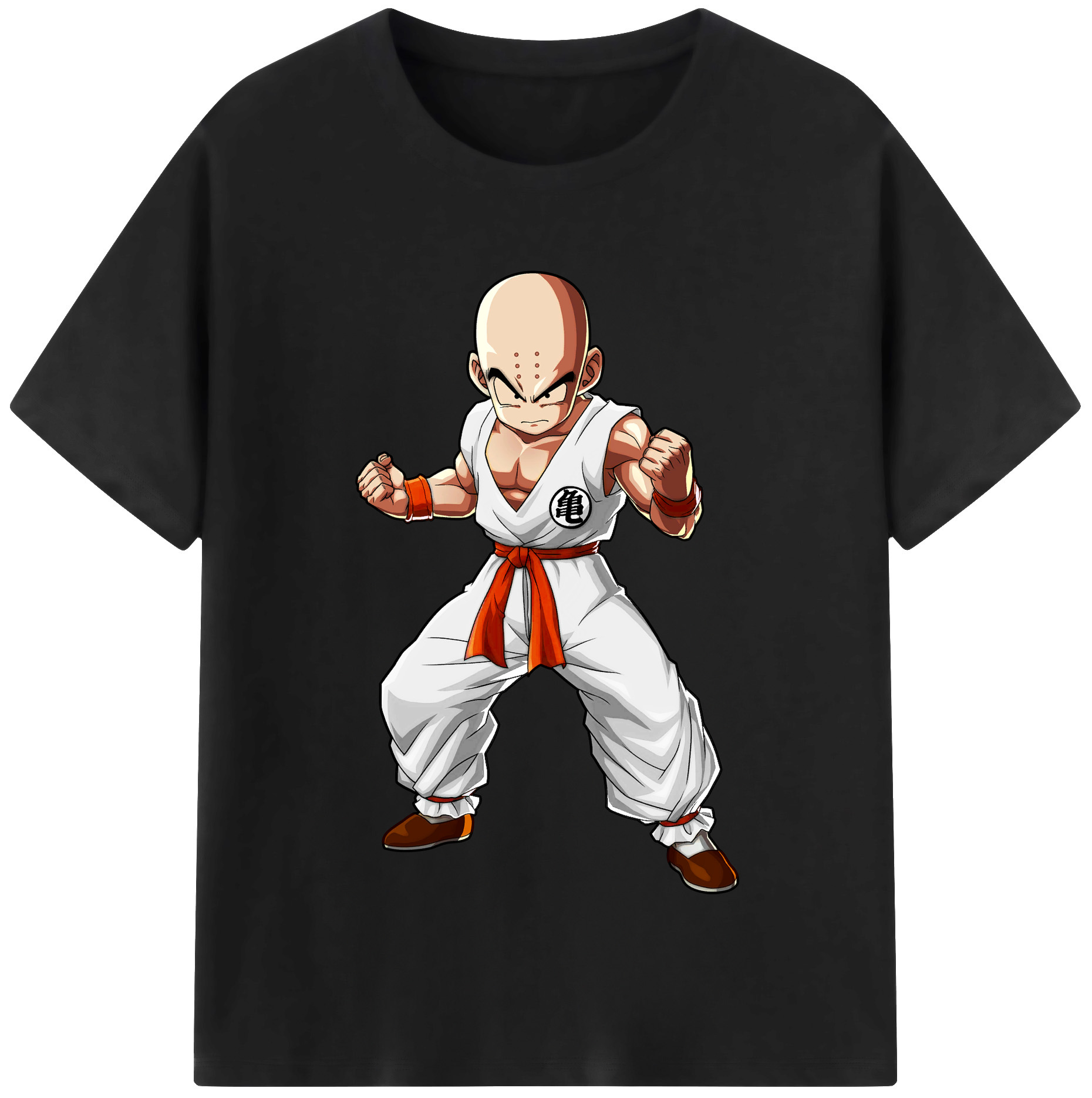 （画像用） ドラゴンボール クリリン DRAGON BALL krillin 綿100％半袖Tシャツ（フロントプリント）