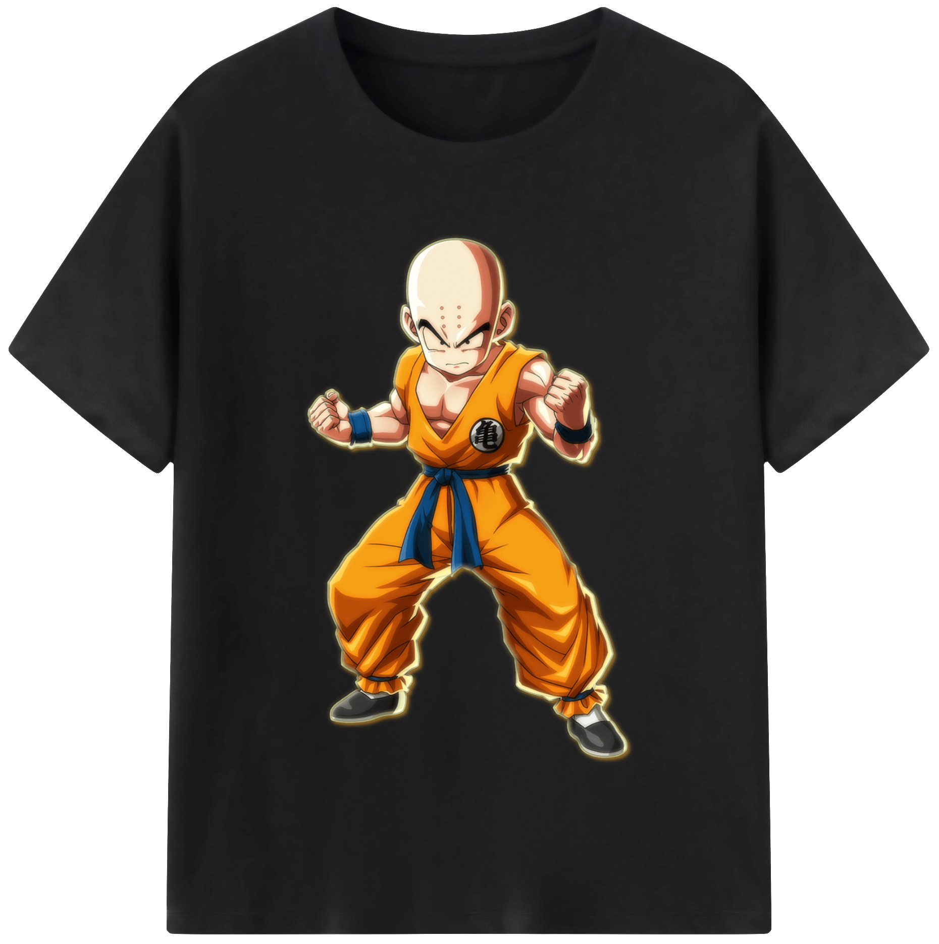 （画像用） ドラゴンボール クリリン DRAGON BALL krillin 綿100％半袖Tシャツ（フロントプリント）