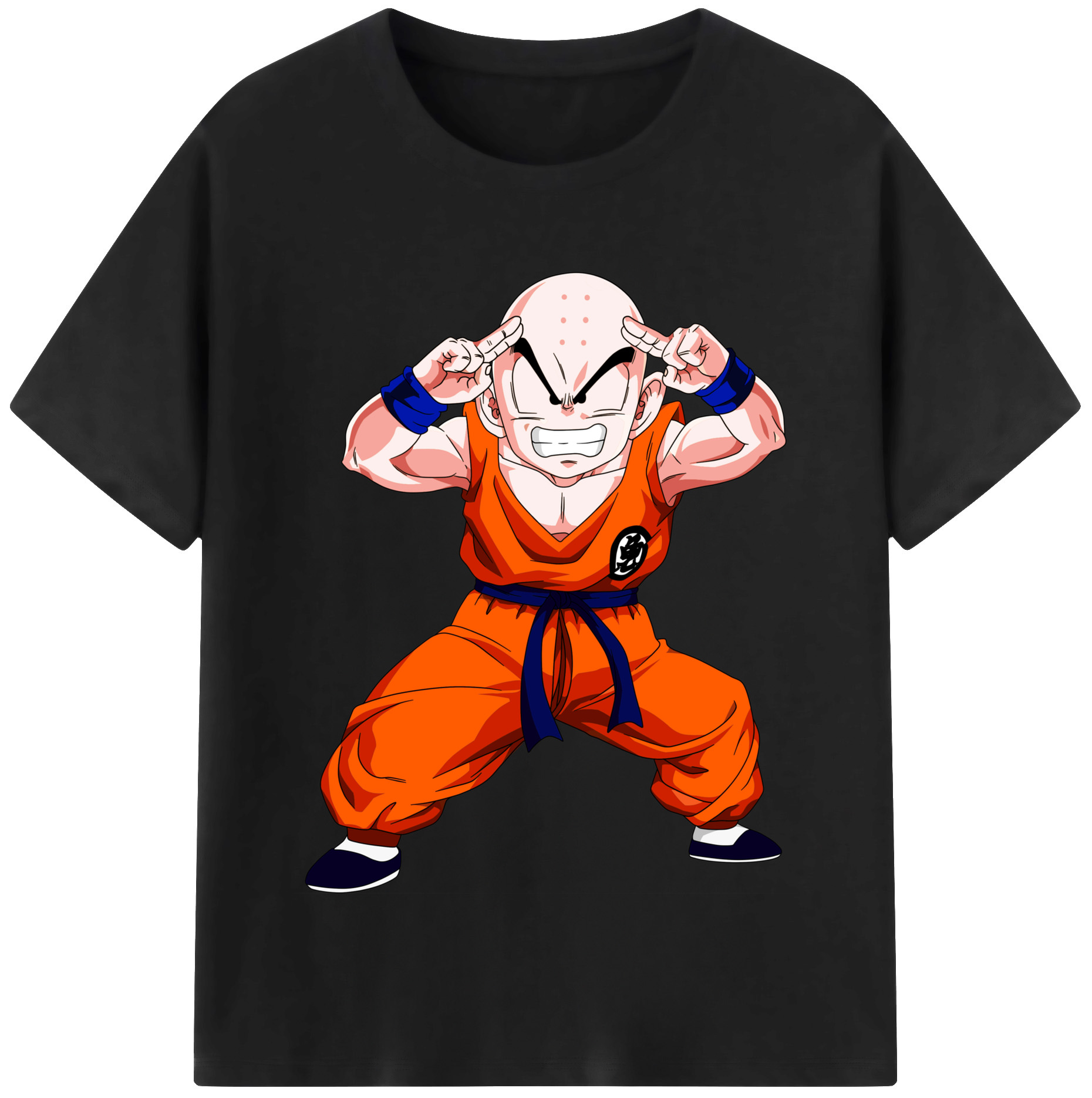 （画像用） ドラゴンボール クリリン DRAGON BALL krillin 綿100％半袖Tシャツ（フロントプリント）