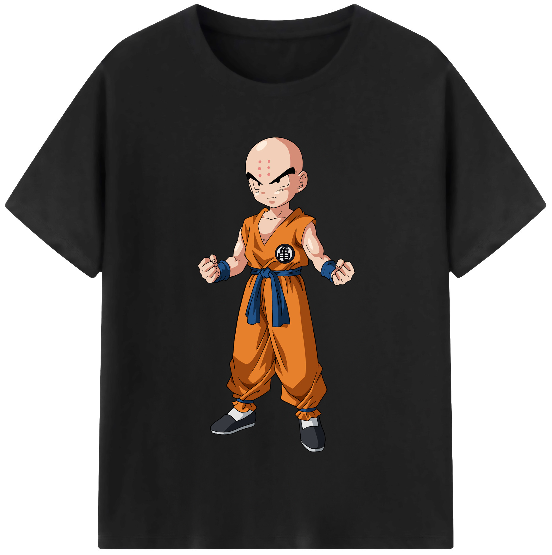 （画像用） ドラゴンボール クリリン DRAGON BALL krillin 綿100％半袖Tシャツ（フロントプリント）