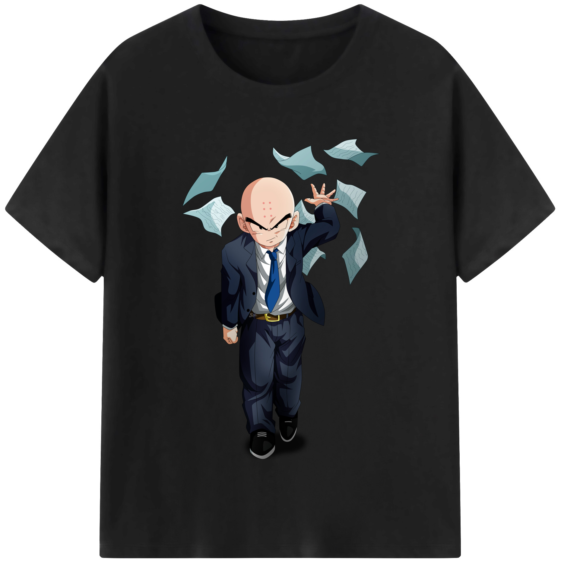 （画像用） ドラゴンボール クリリン DRAGON BALL krillin 綿100％半袖Tシャツ（フロントプリント）