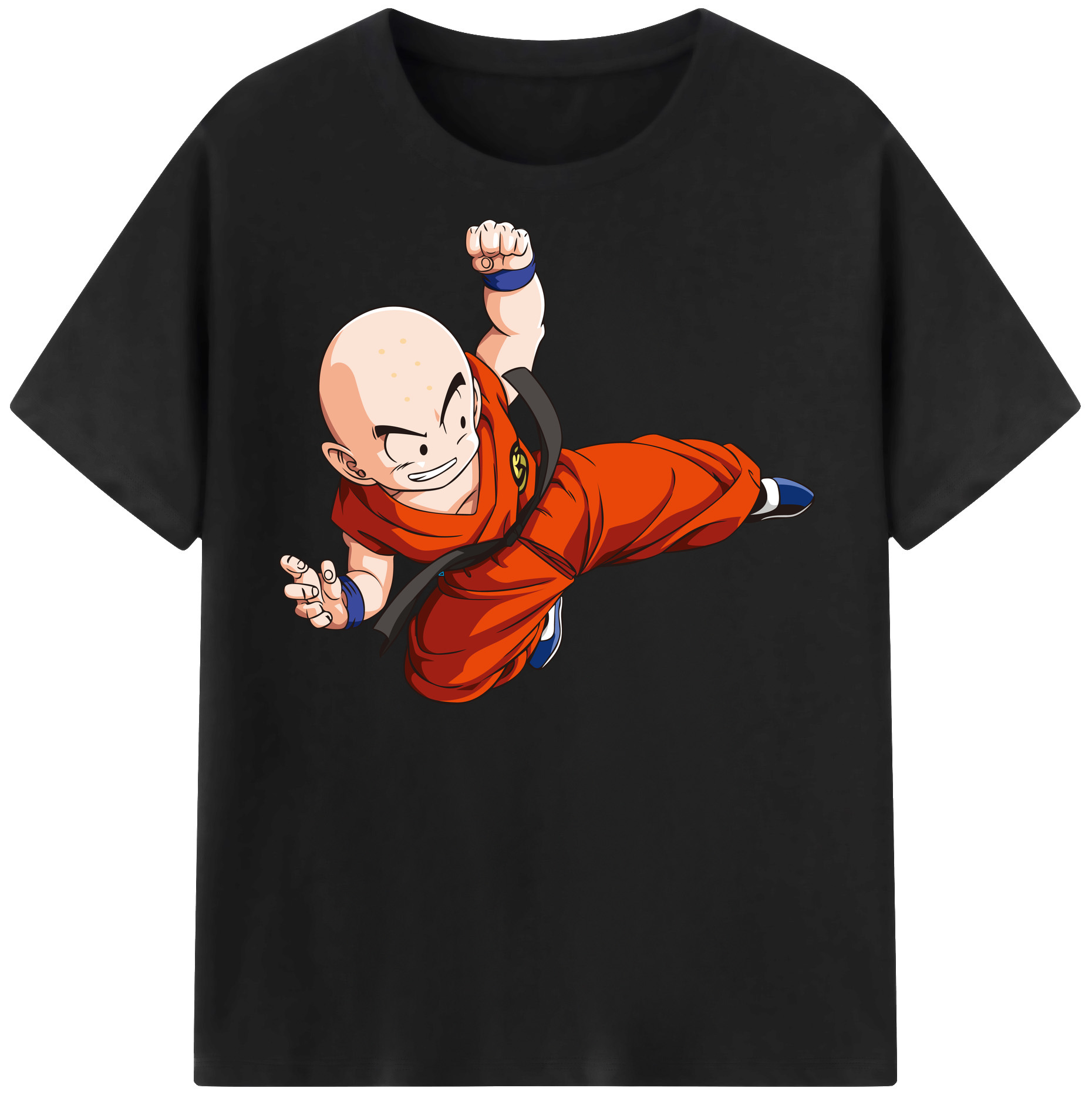 （画像用） ドラゴンボール クリリン DRAGON BALL krillin 綿100％半袖Tシャツ（フロントプリント）
