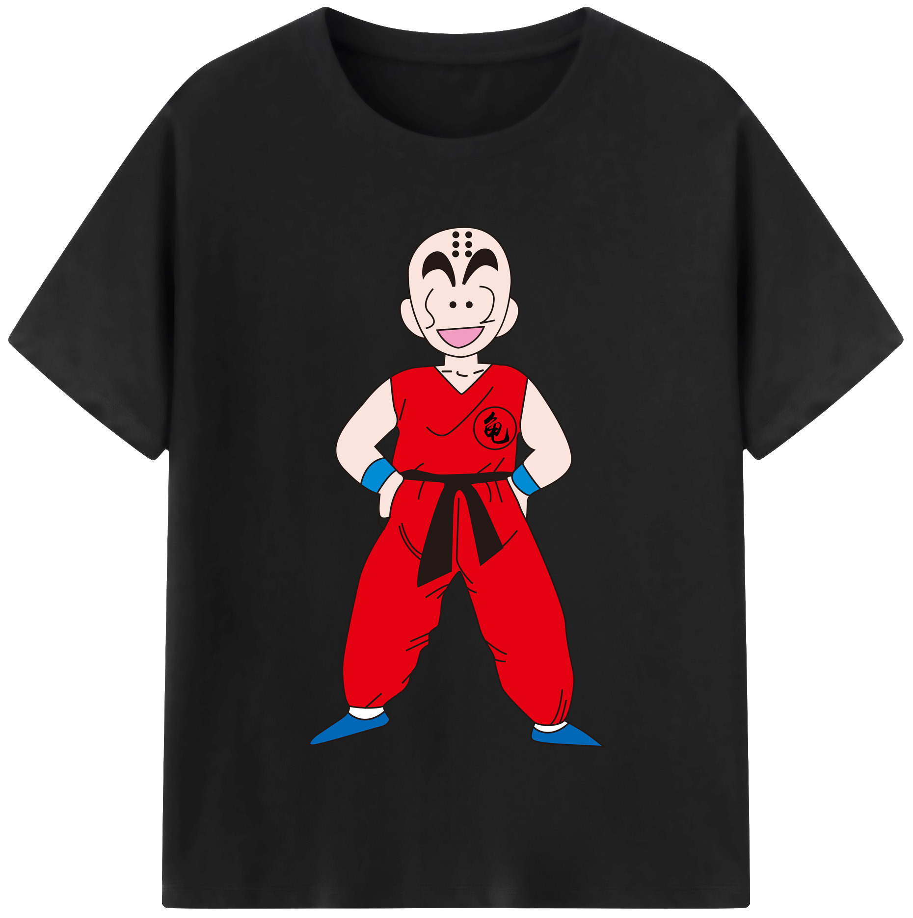 （画像用） ドラゴンボール クリリン DRAGON BALL krillin 綿100％半袖Tシャツ（フロントプリント）