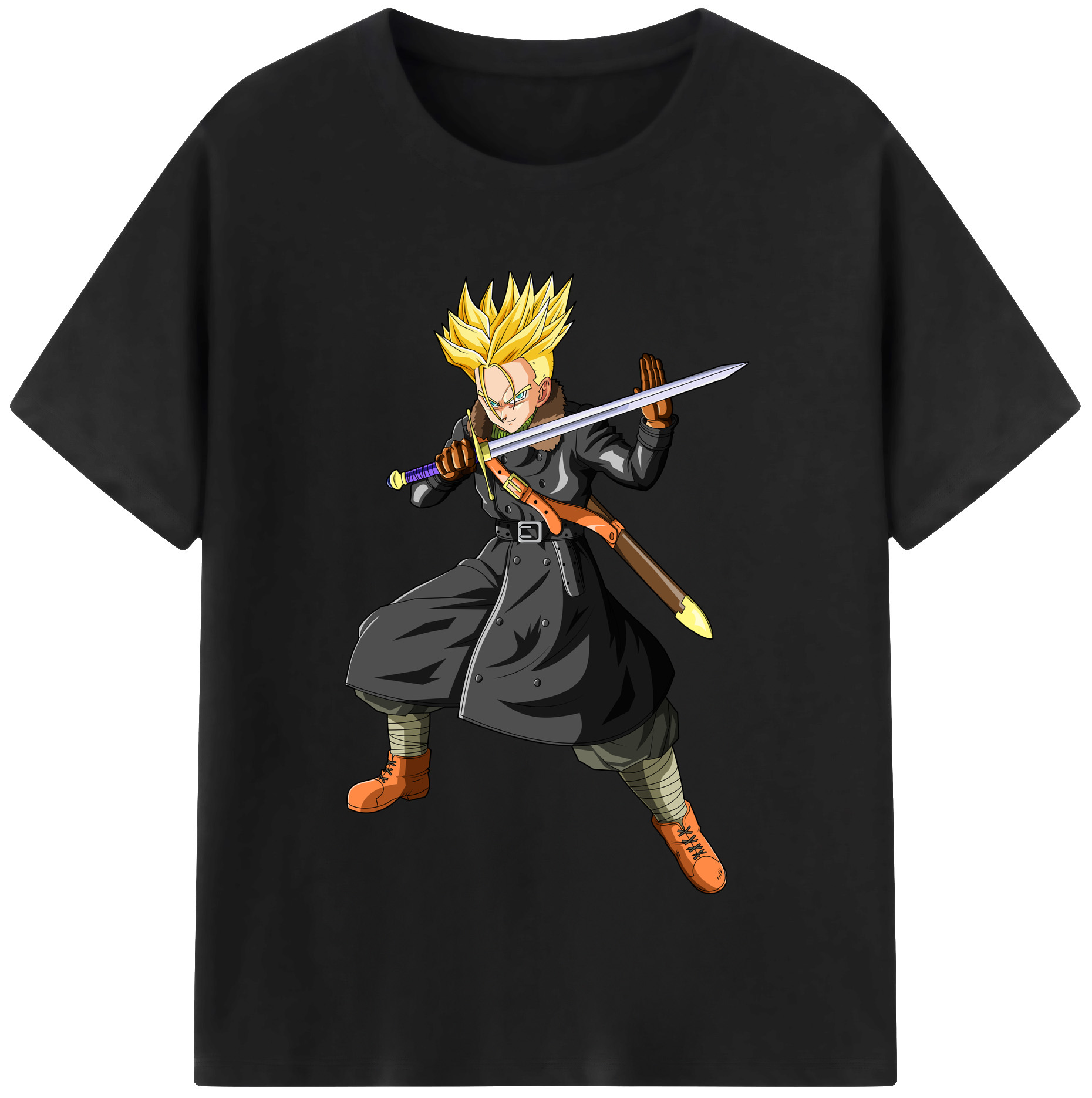 （画像用） ドラゴンボール トランクス（Torankusu）DRAGON BALL Trunks 綿100％半袖Tシャツ（フロントプリント）