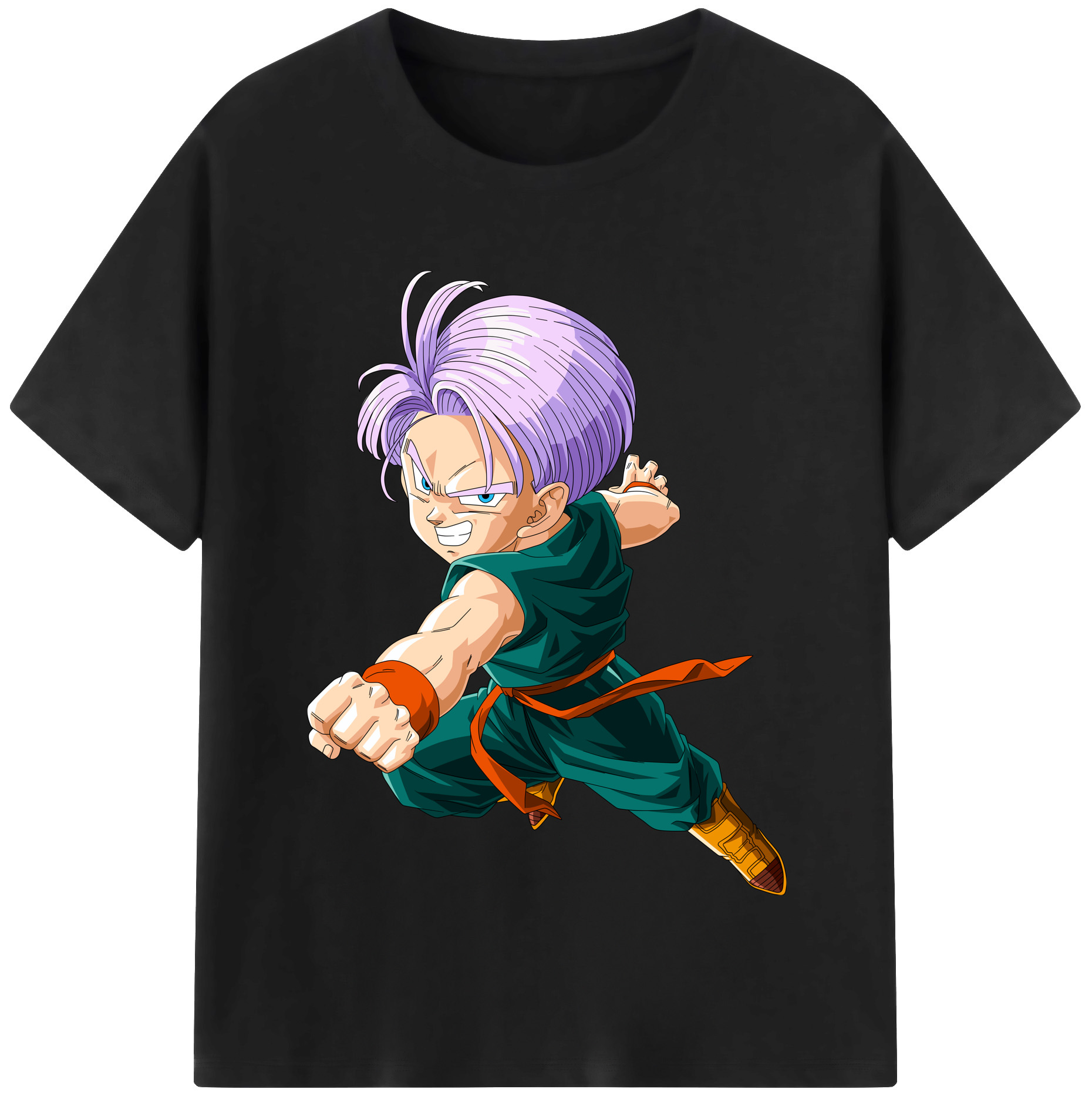 （画像用） ドラゴンボール トランクス（Torankusu）DRAGON BALL Trunks 綿100％半袖Tシャツ（フロントプリント）