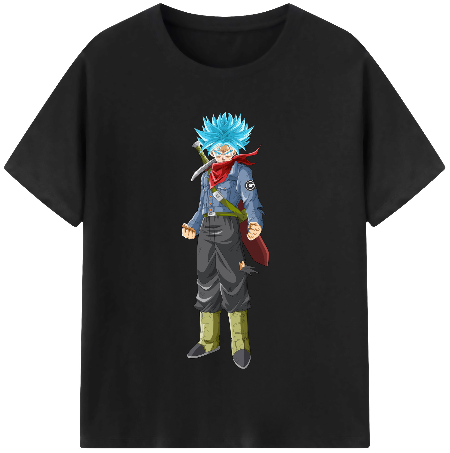 （画像用） ドラゴンボール トランクス（Torankusu）DRAGON BALL Trunks 綿100％半袖Tシャツ（フロントプリント）