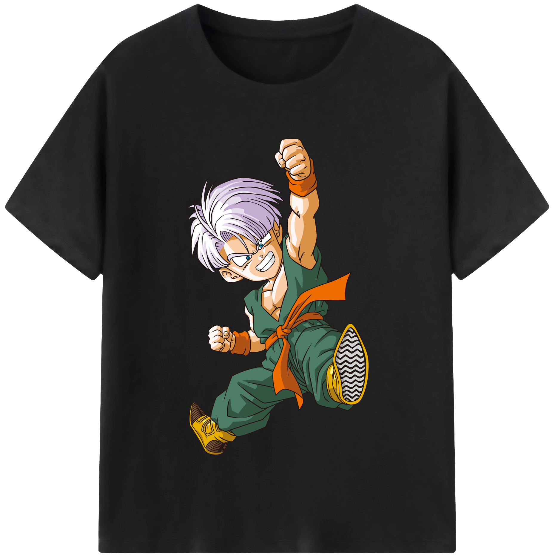 （画像用） ドラゴンボール トランクス（Torankusu）DRAGON BALL Trunks 綿100％半袖Tシャツ（フロントプリント）