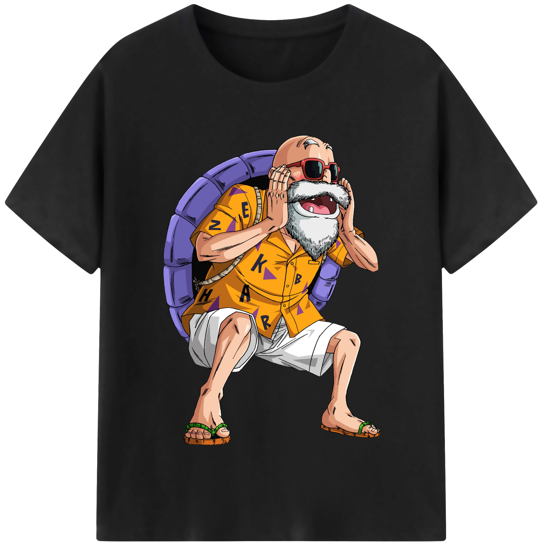 （画像用） ドラゴンボール 亀仙人（かめせんにん） DRAGON BALL Master Roshi Kame Sennin 綿100％半袖Tシャツ（フロントプリント）