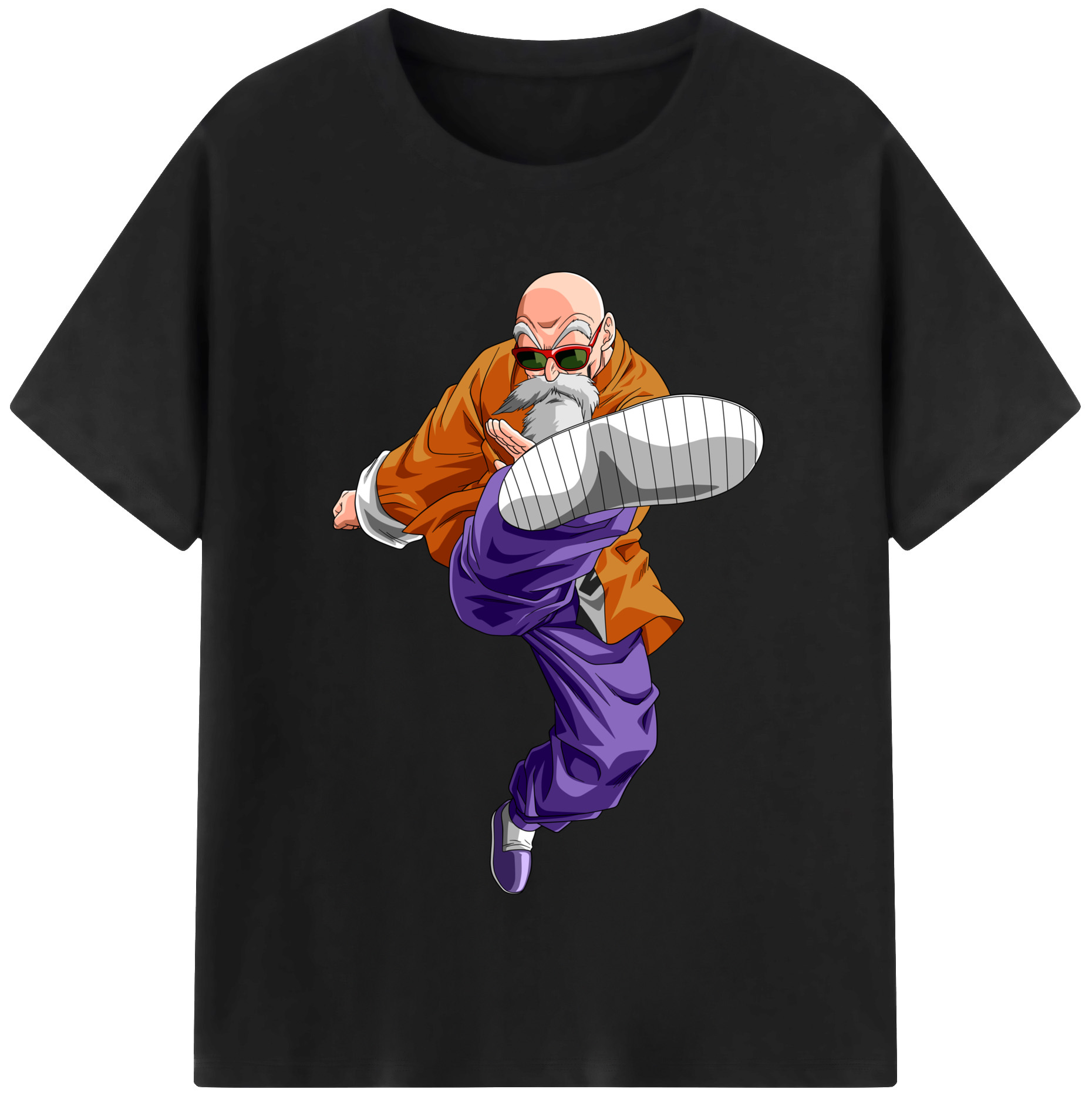 （画像用） ドラゴンボール 亀仙人（かめせんにん） DRAGON BALL Master Roshi Kame Sennin 綿100％半袖Tシャツ（フロントプリント）
