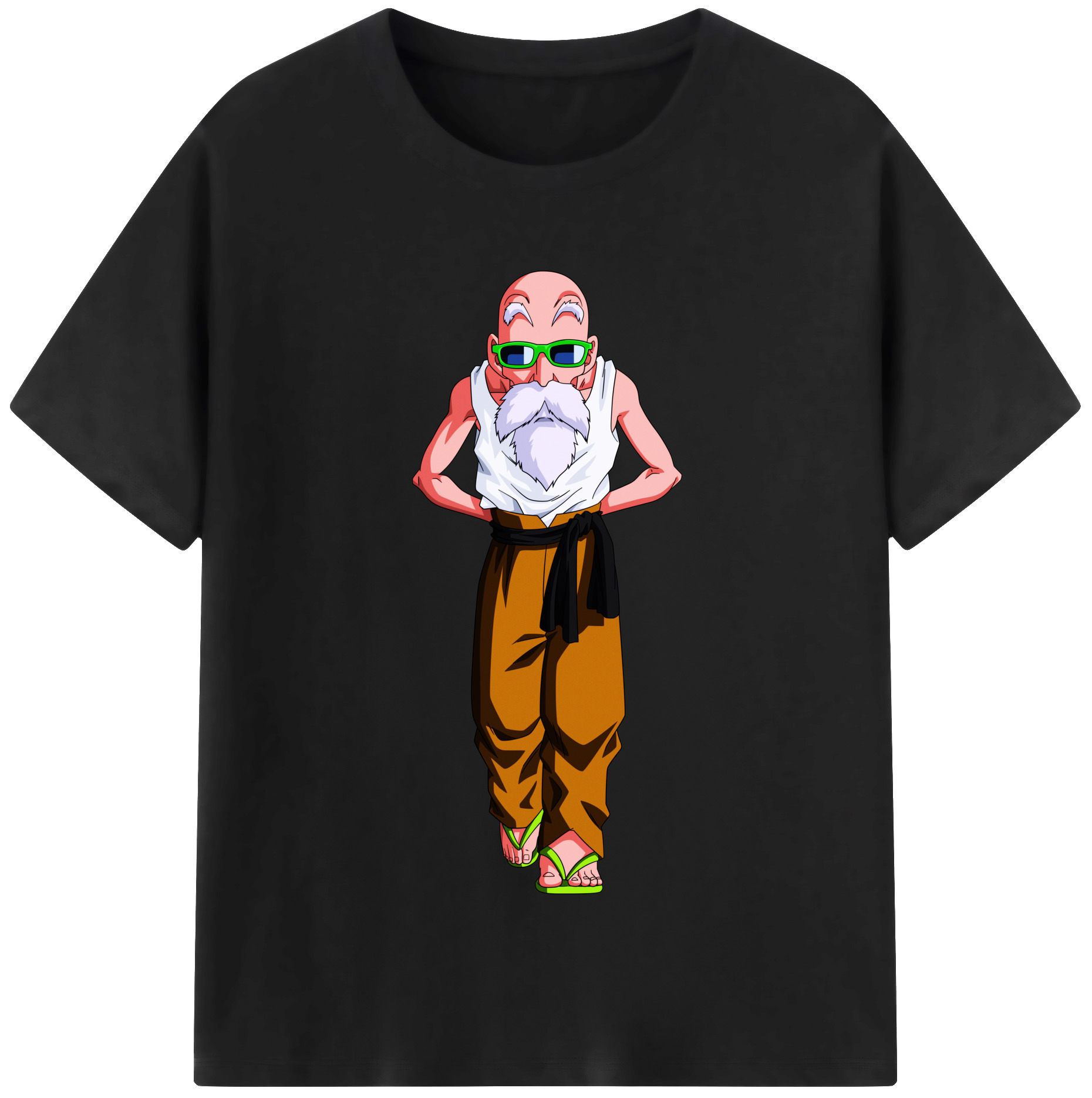（画像用） ドラゴンボール 亀仙人（かめせんにん） DRAGON BALL Master Roshi Kame Sennin 綿100％半袖Tシャツ（フロントプリント）