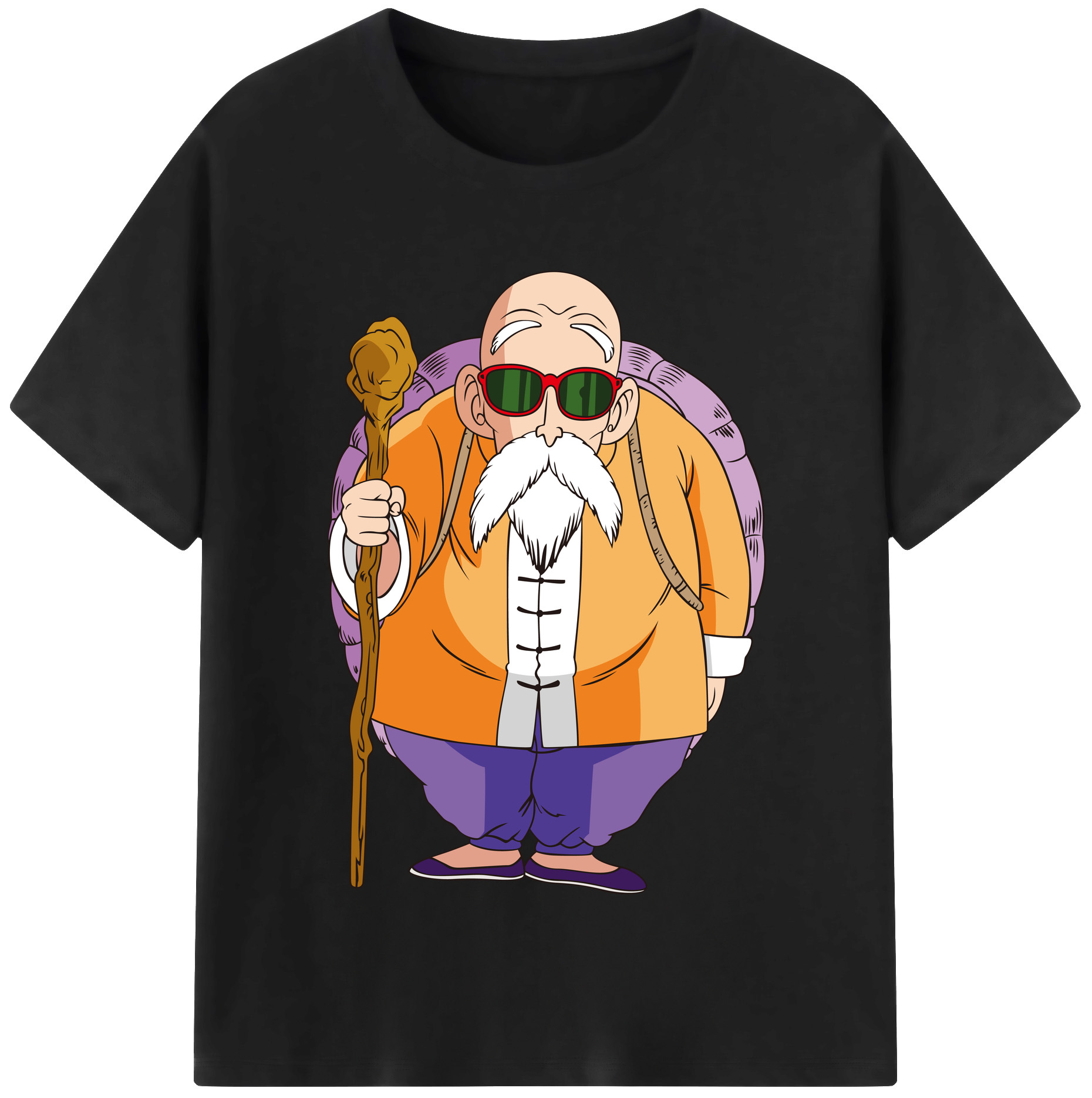 （画像用） ドラゴンボール 亀仙人（かめせんにん） DRAGON BALL Master Roshi Kame Sennin 綿100％半袖Tシャツ（フロントプリント）