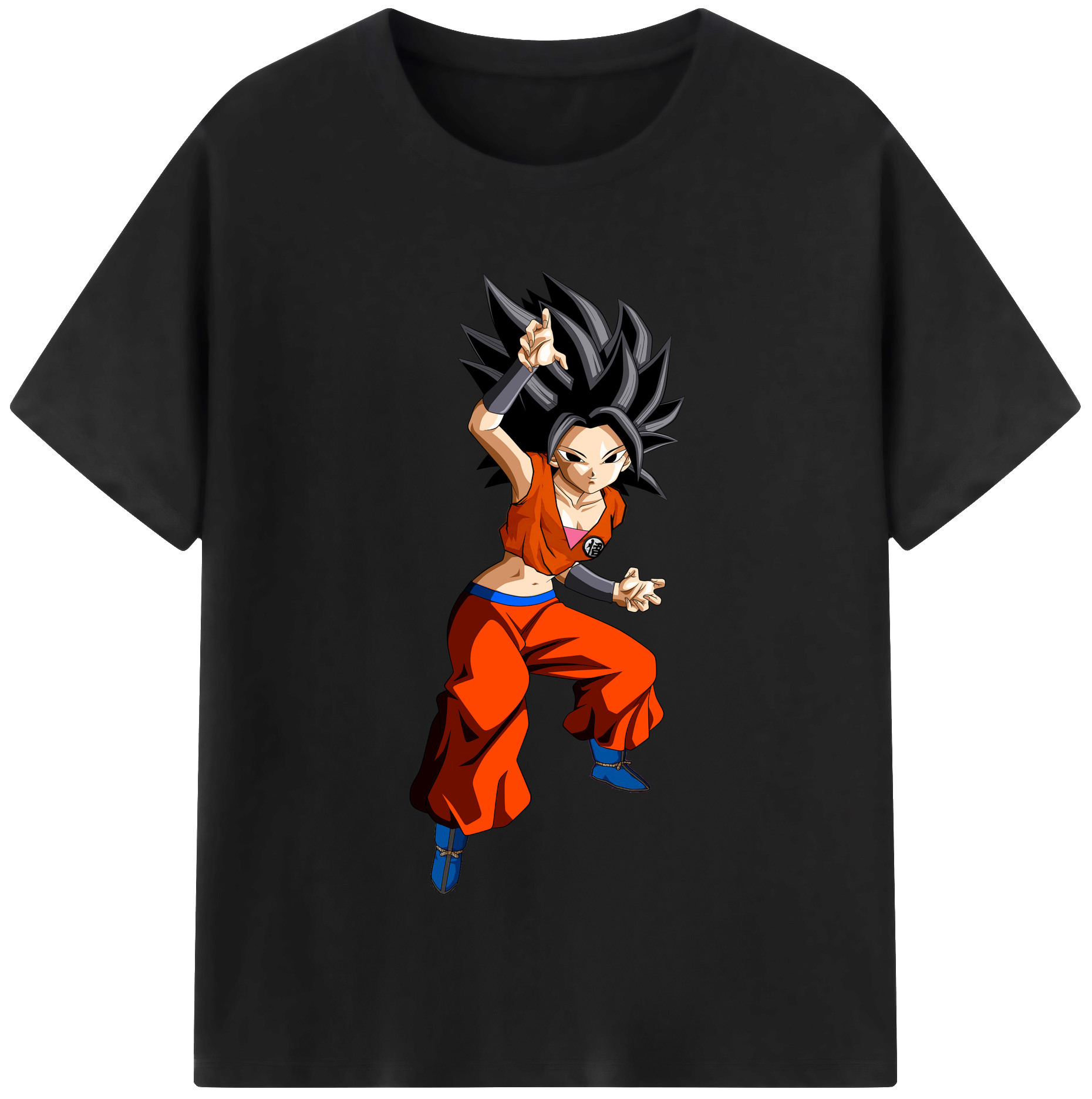 （画像用） ドラゴンボール カリフラ DRAGON BALL Caulifla 綿100％半袖Tシャツ（フロントプリント）