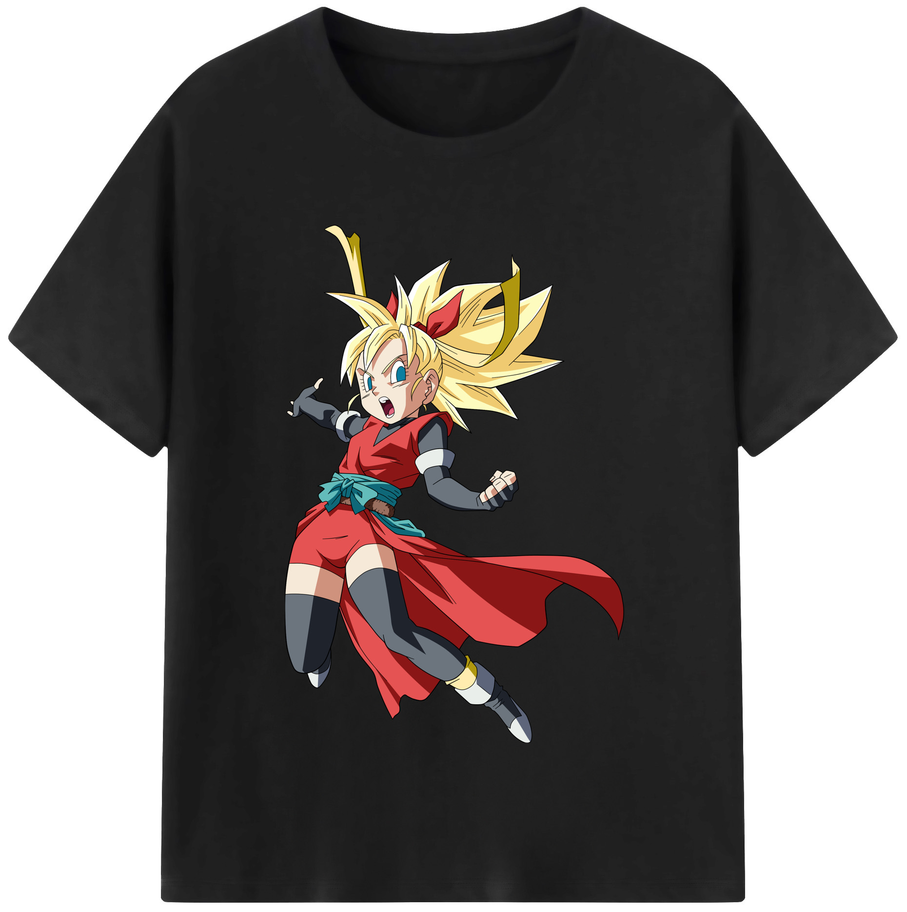 （画像用） ドラゴンボール カリフラ DRAGON BALL Caulifla 綿100％半袖Tシャツ（フロントプリント）