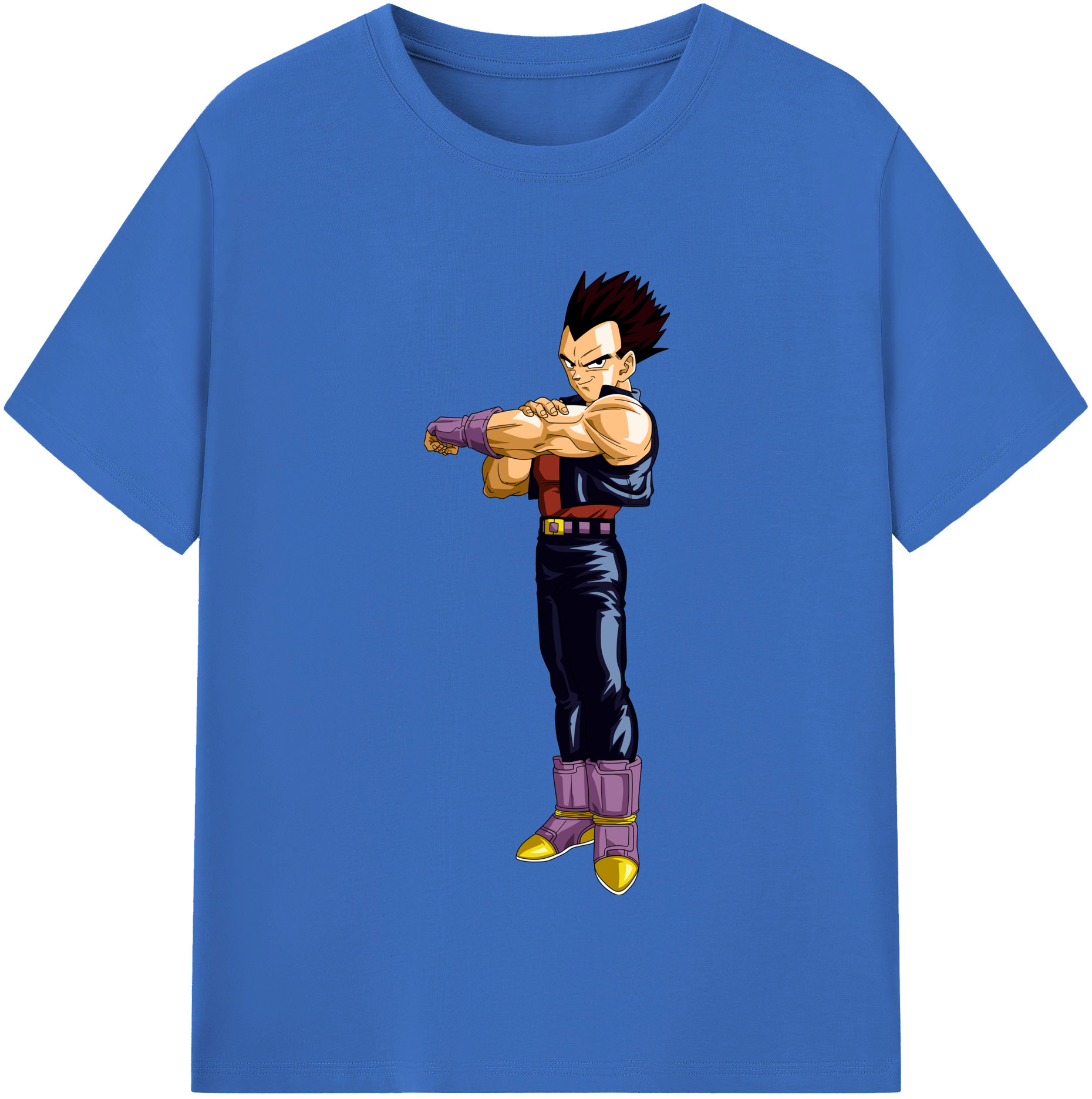 （画像用） ドラゴンボール ベジータ四世（Bejīta Yonsei）DRAGON BALL Vegeta IV 綿100％半袖Tシャツ（フロントプリント）