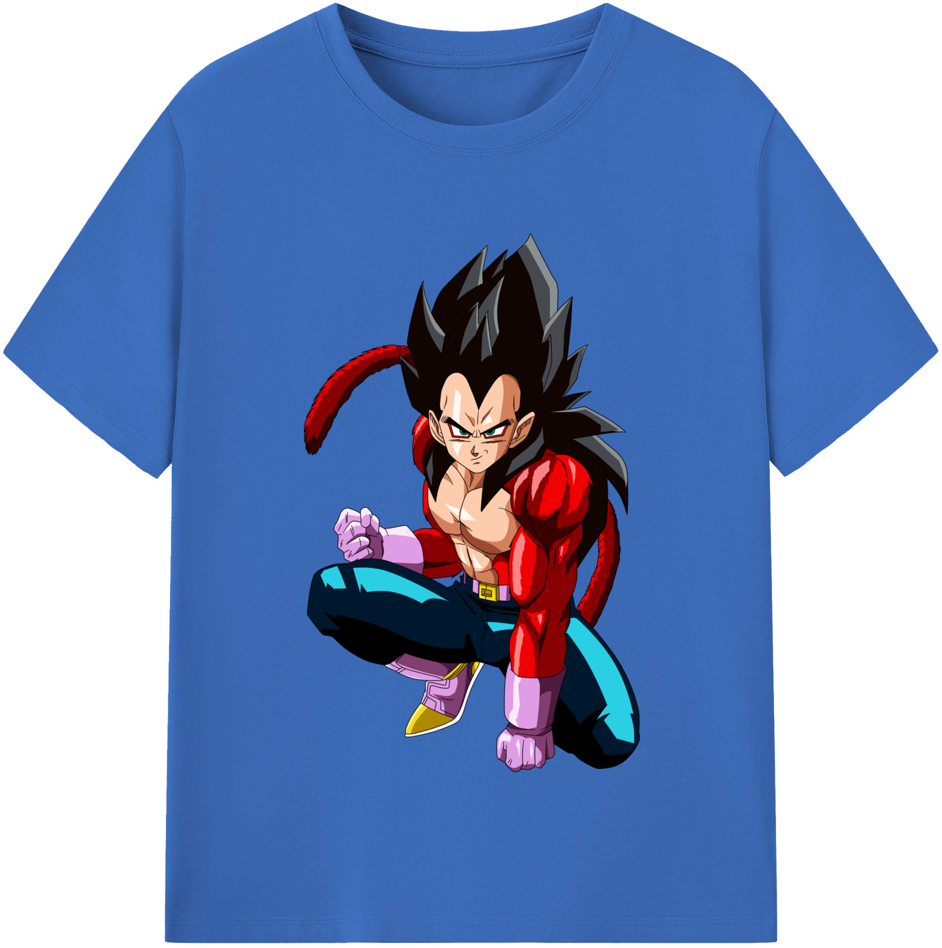 （画像用） ドラゴンボール ベジータ四世（Bejīta Yonsei）DRAGON BALL Vegeta IV 綿100％半袖Tシャツ（フロントプリント）