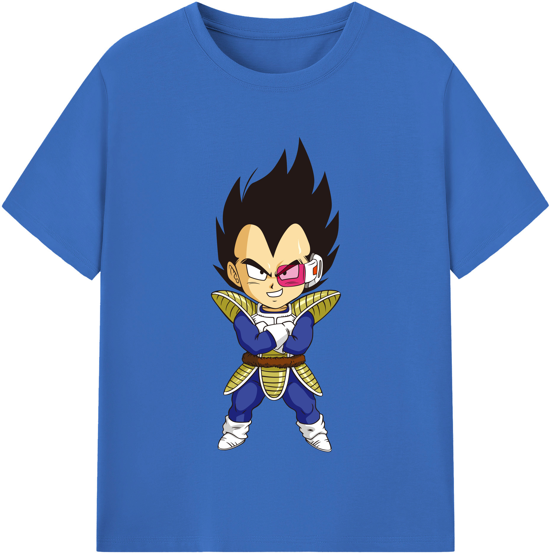 （画像用） ドラゴンボール ベジータ四世（Bejīta Yonsei）DRAGON BALL Vegeta IV 綿100％半袖Tシャツ（フロントプリント）