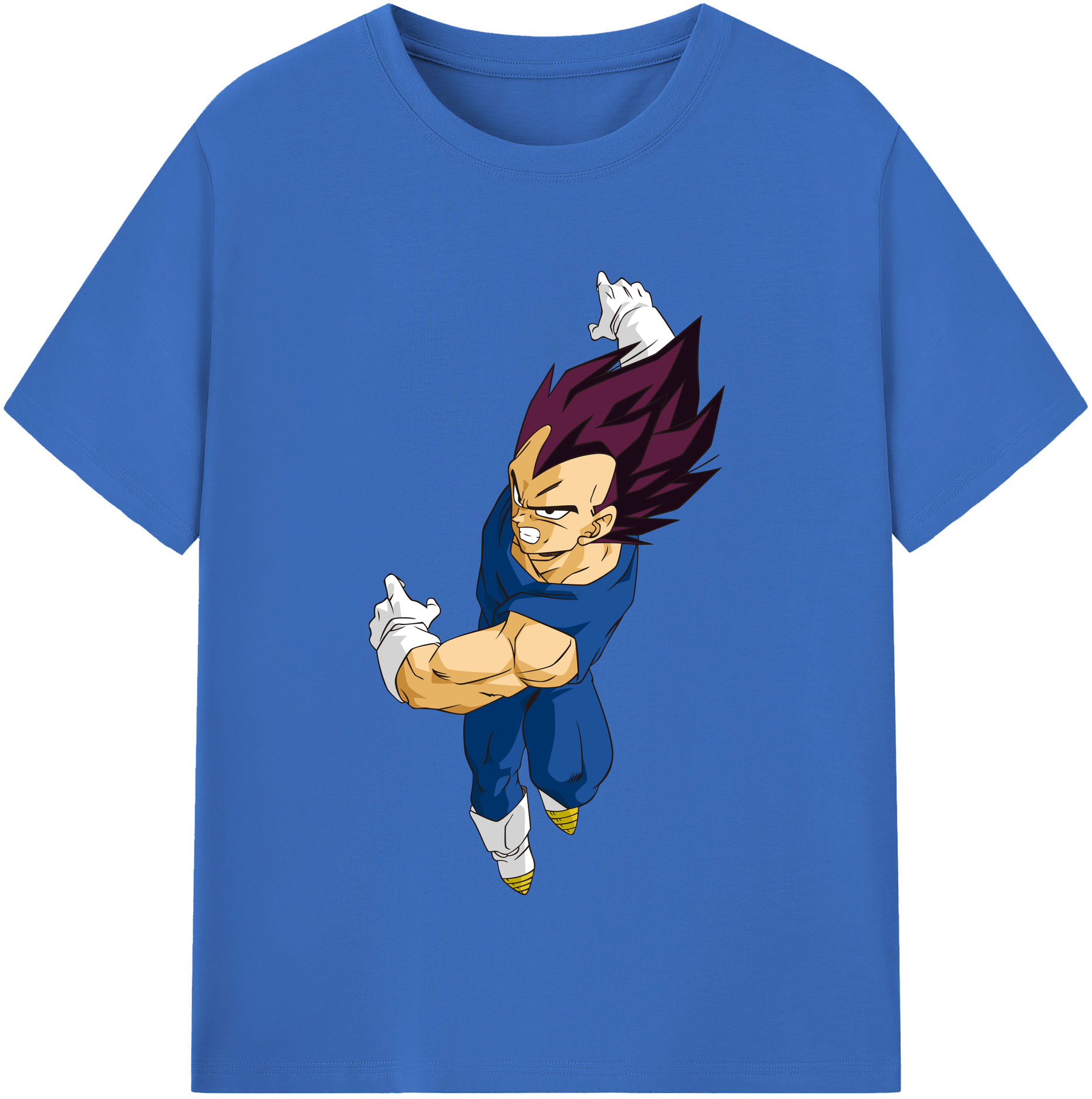 （画像用） ドラゴンボール ベジータ四世（Bejīta Yonsei）DRAGON BALL Vegeta IV 綿100％半袖Tシャツ（フロントプリント）