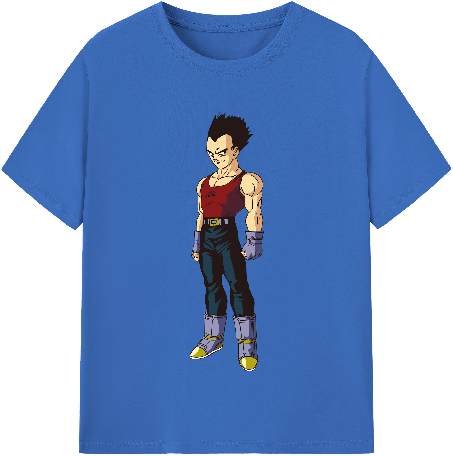 （画像用） ドラゴンボール ベジータ四世（Bejīta Yonsei）DRAGON BALL Vegeta IV 綿100％半袖Tシャツ（フロントプリント）