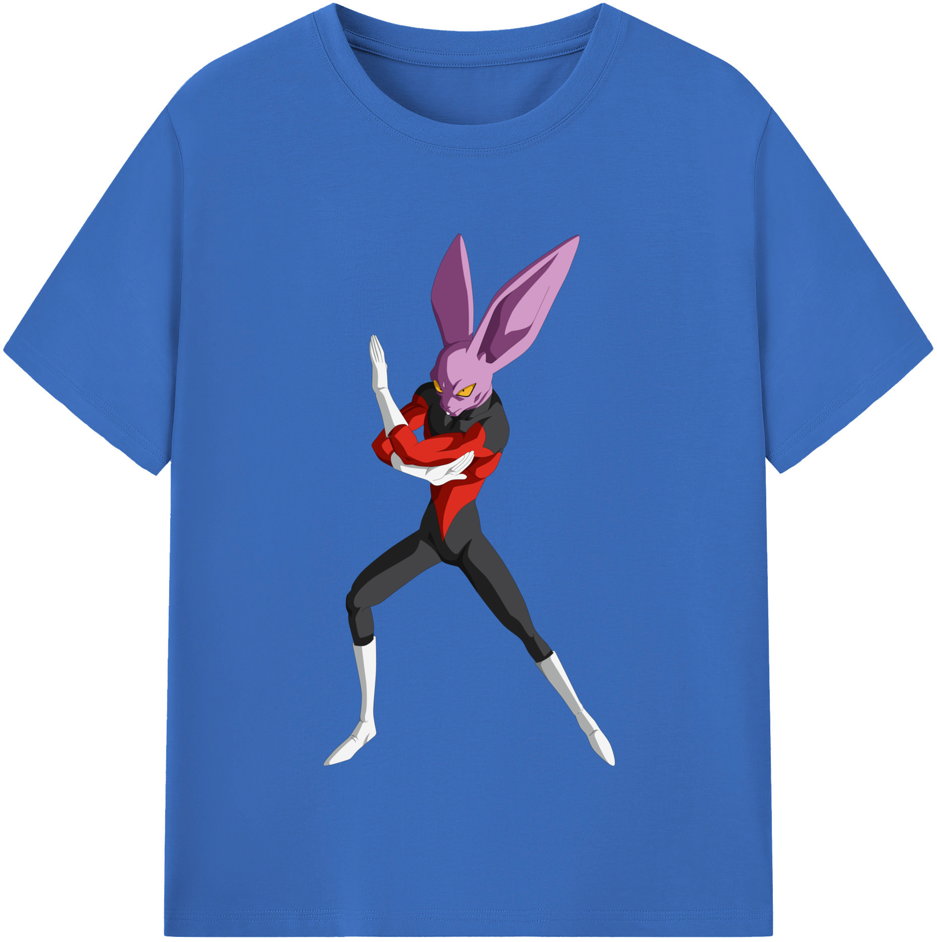 （画像用） ドラゴンボール ビルス 破壊神ビルス DRAGON BALL Beerus Birusu 綿100％半袖Tシャツ（フロントプリント）