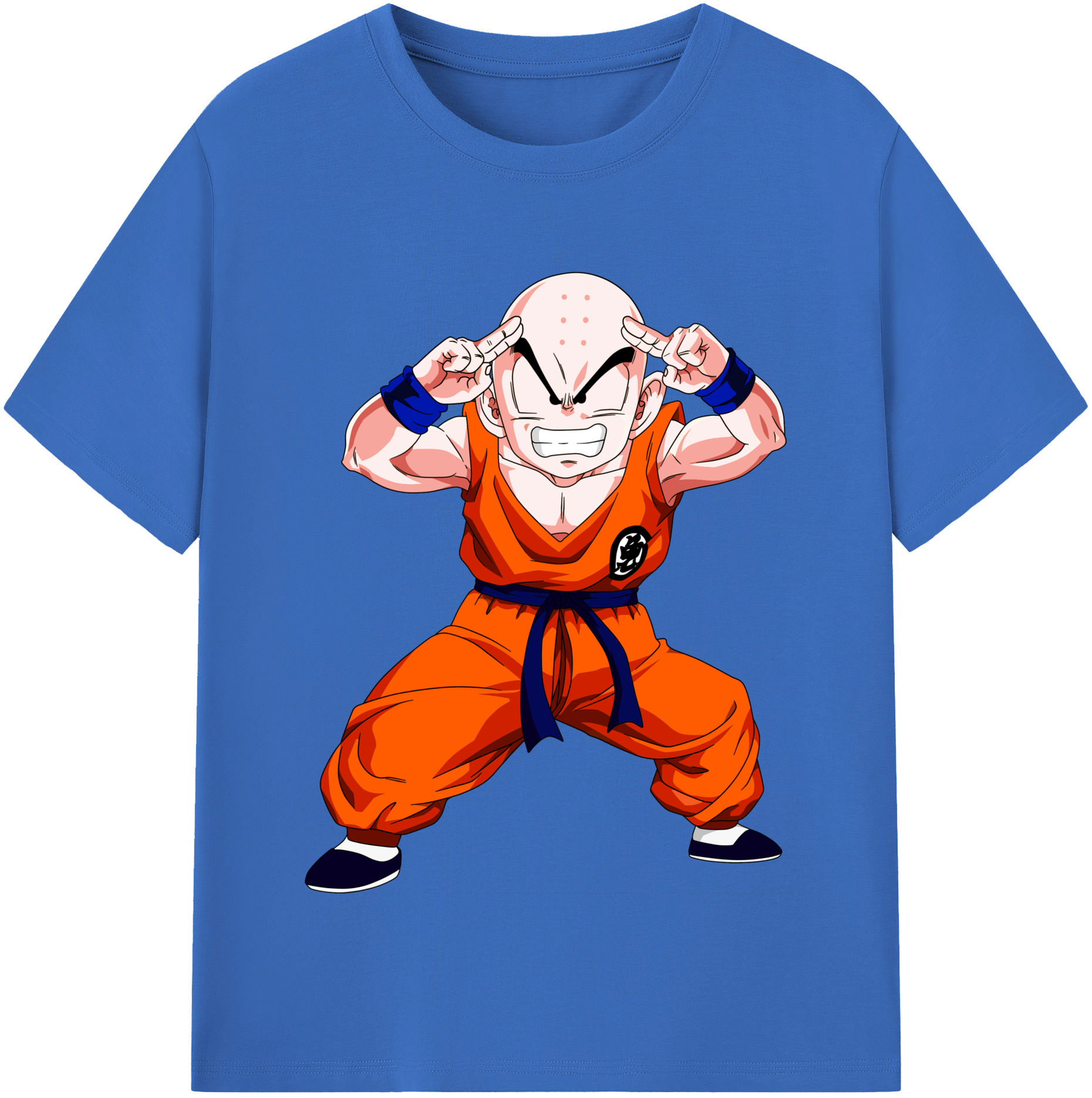 （画像用） ドラゴンボール クリリン DRAGON BALL krillin 綿100％半袖Tシャツ（フロントプリント）