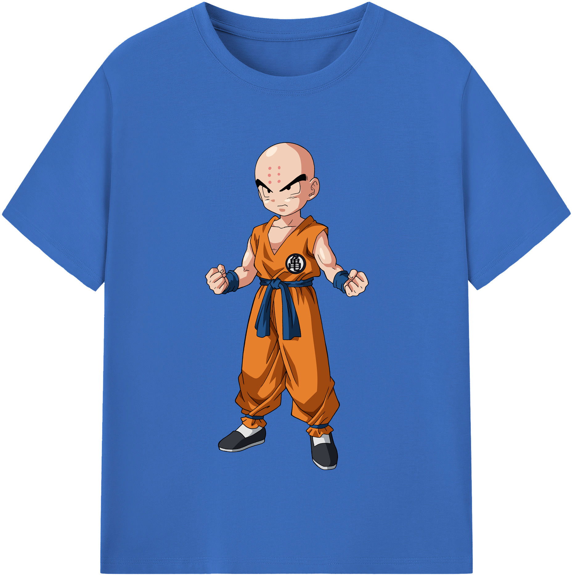 （画像用） ドラゴンボール クリリン DRAGON BALL krillin 綿100％半袖Tシャツ（フロントプリント）
