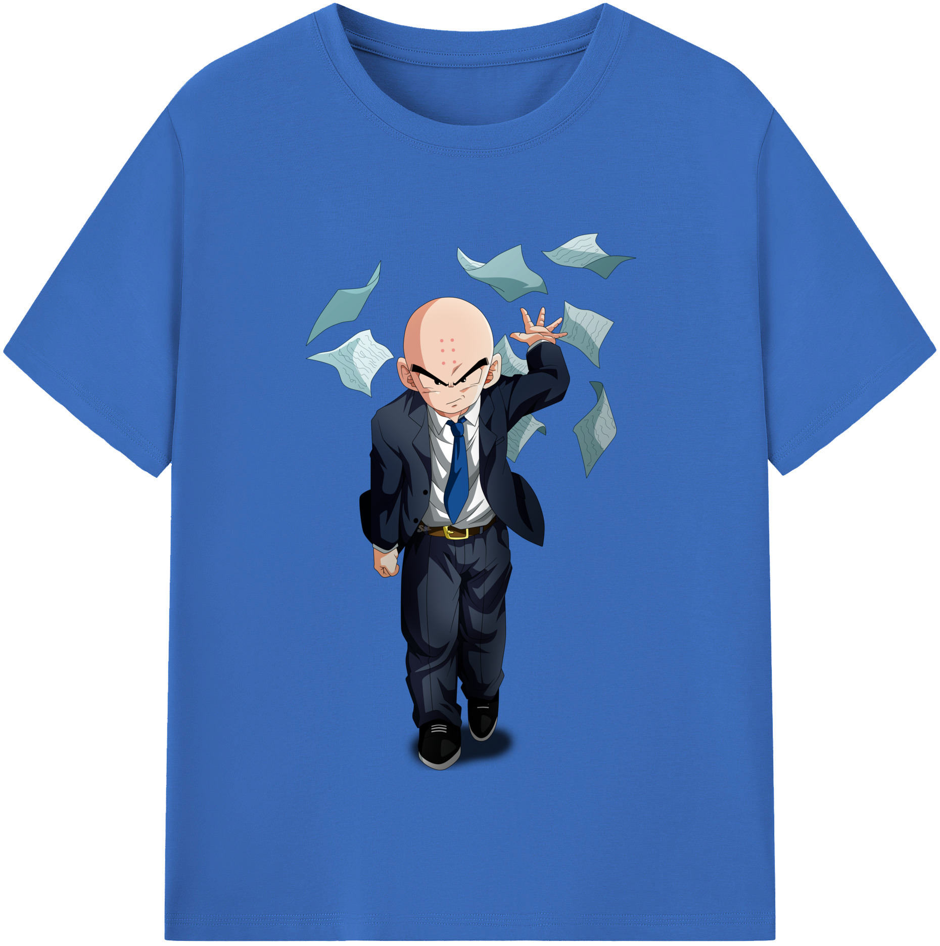 （画像用） ドラゴンボール クリリン DRAGON BALL krillin 綿100％半袖Tシャツ（フロントプリント）