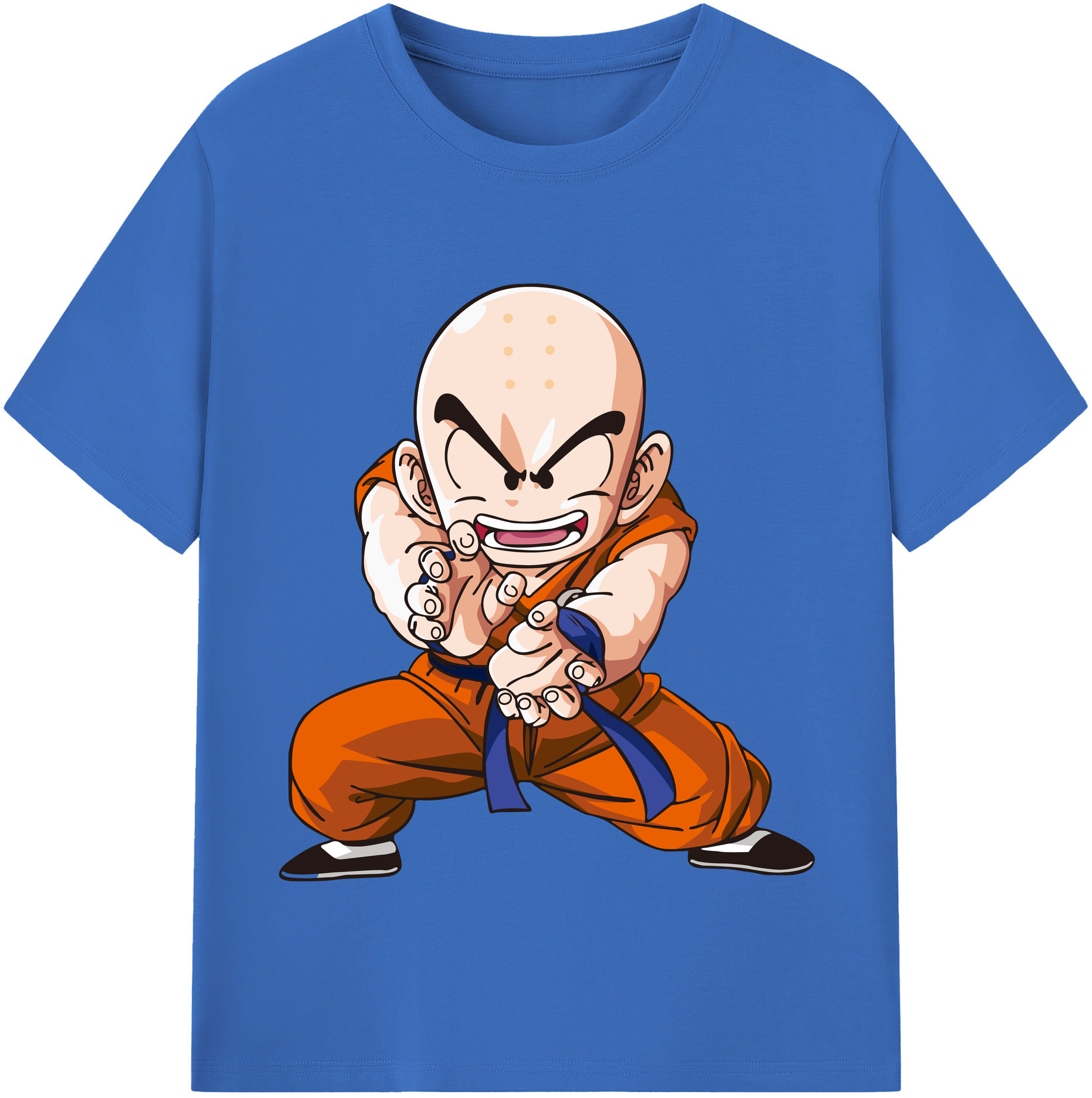 （画像用） ドラゴンボール クリリン DRAGON BALL krillin 綿100％半袖Tシャツ（フロントプリント）