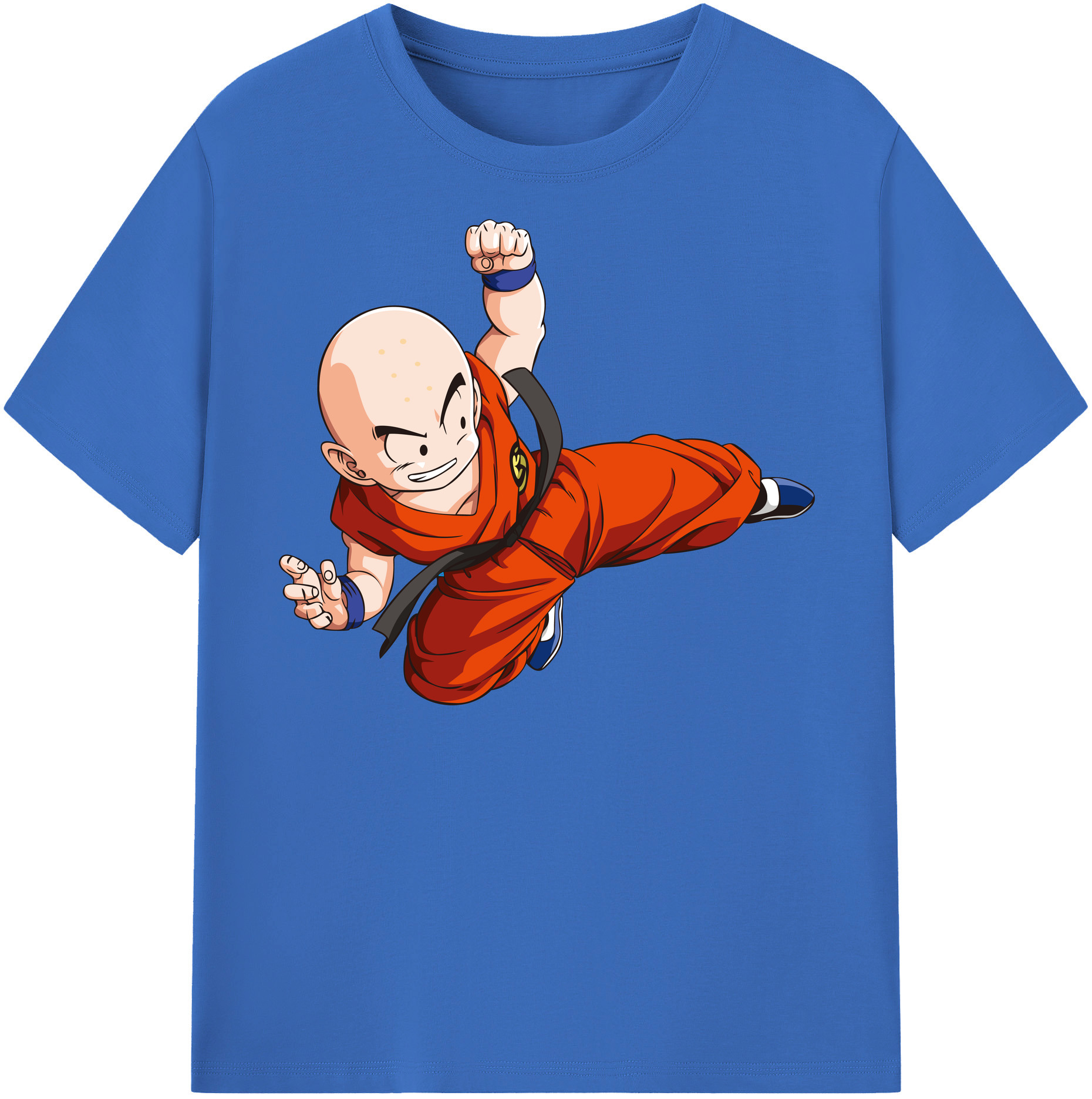 （画像用） ドラゴンボール クリリン DRAGON BALL krillin 綿100％半袖Tシャツ（フロントプリント）