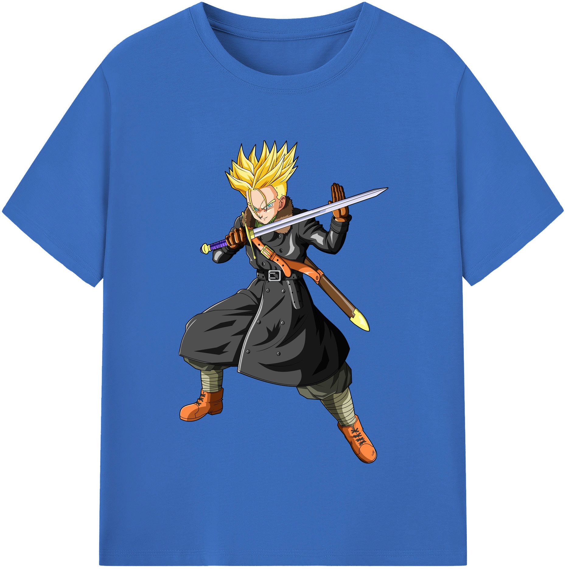 （画像用） ドラゴンボール トランクス（Torankusu）DRAGON BALL Trunks 綿100％半袖Tシャツ（フロントプリント）