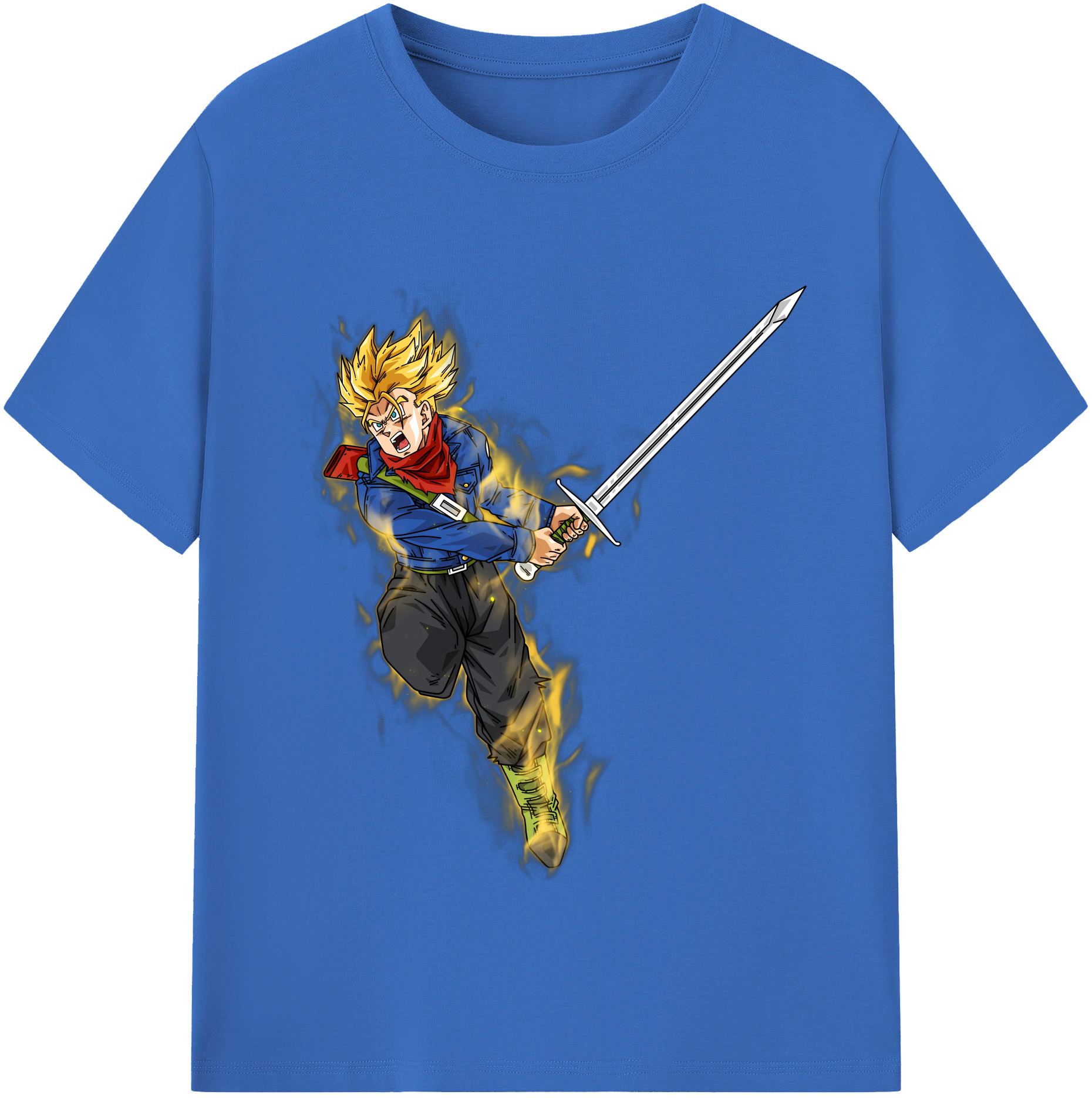 （画像用） ドラゴンボール トランクス（Torankusu）DRAGON BALL Trunks 綿100％半袖Tシャツ（フロントプリント）