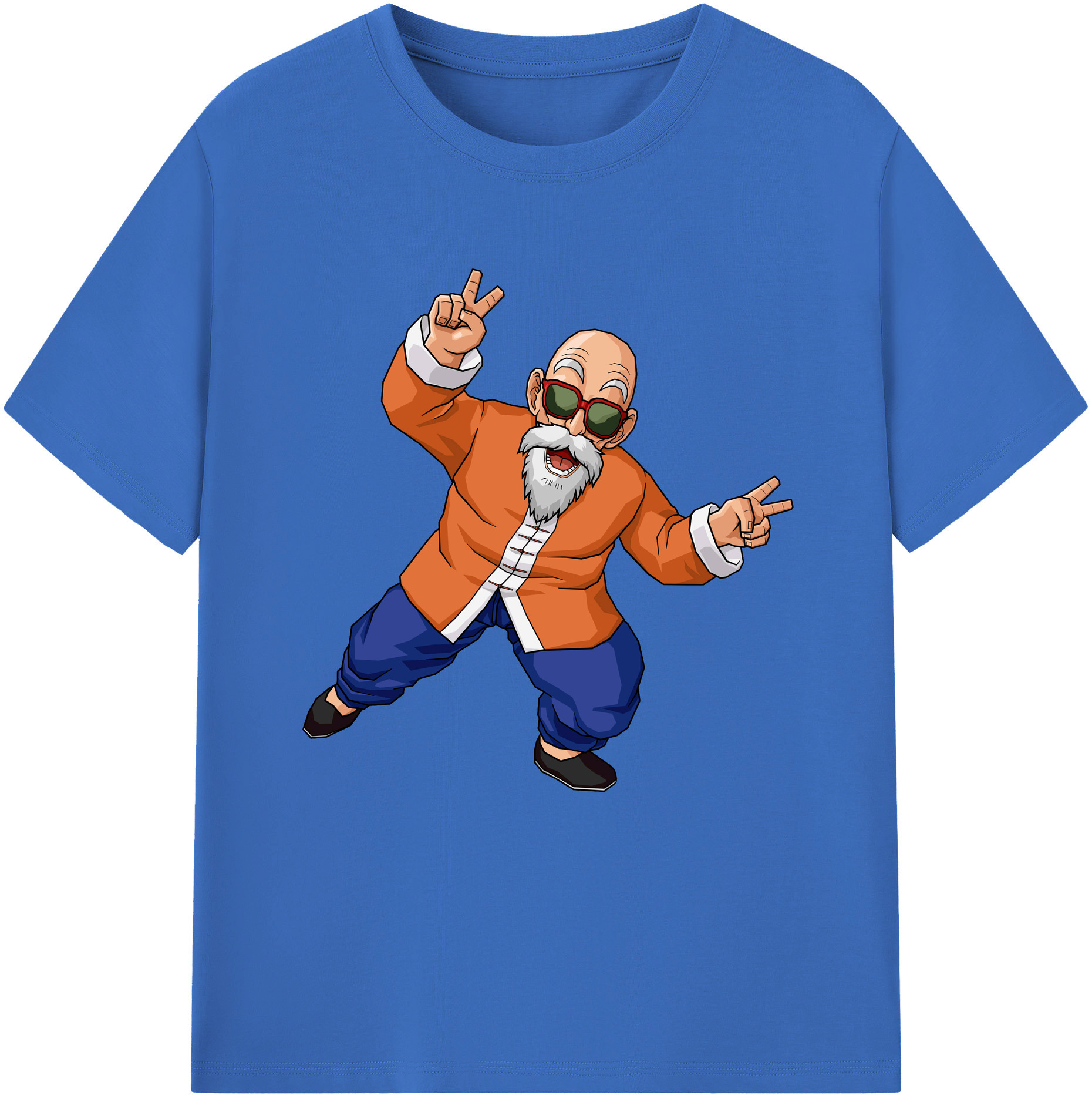 （画像用） ドラゴンボール 亀仙人（かめせんにん） DRAGON BALL Master Roshi Kame Sennin 綿100％半袖Tシャツ（フロントプリント）