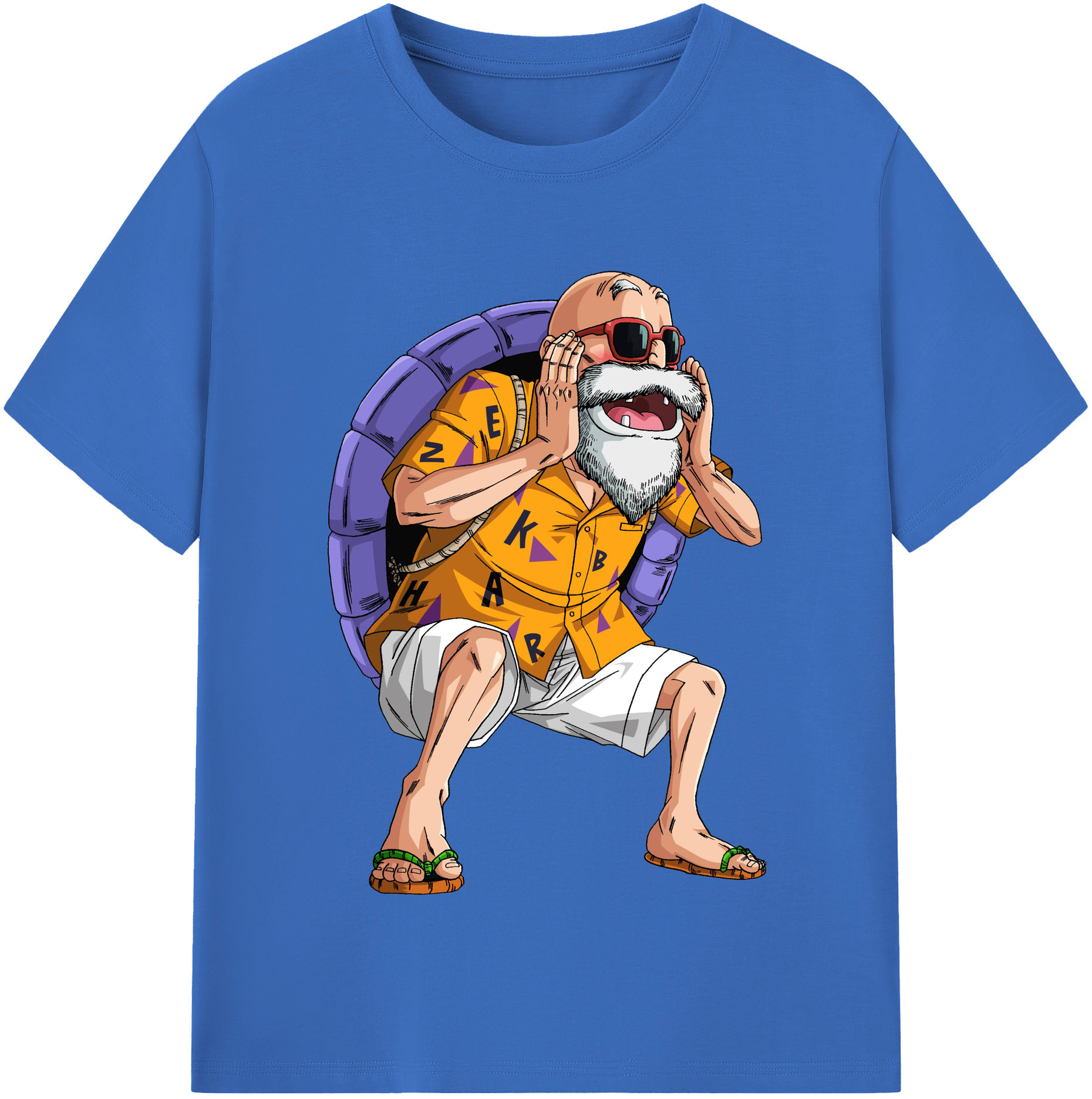 （画像用） ドラゴンボール 亀仙人（かめせんにん） DRAGON BALL Master Roshi Kame Sennin 綿100％半袖Tシャツ（フロントプリント）