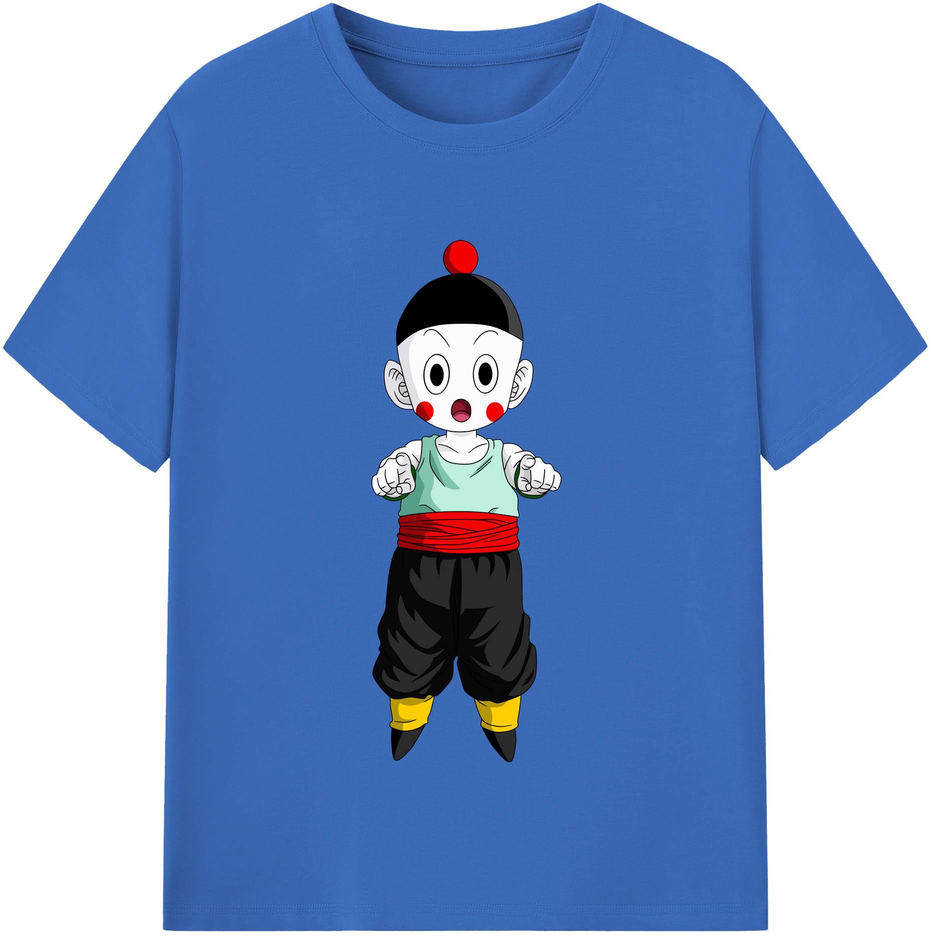 （画像用） ドラゴンボール 餃子（チャオズ）DRAGON BALL Chaoz 綿100％半袖Tシャツ（フロントプリント）