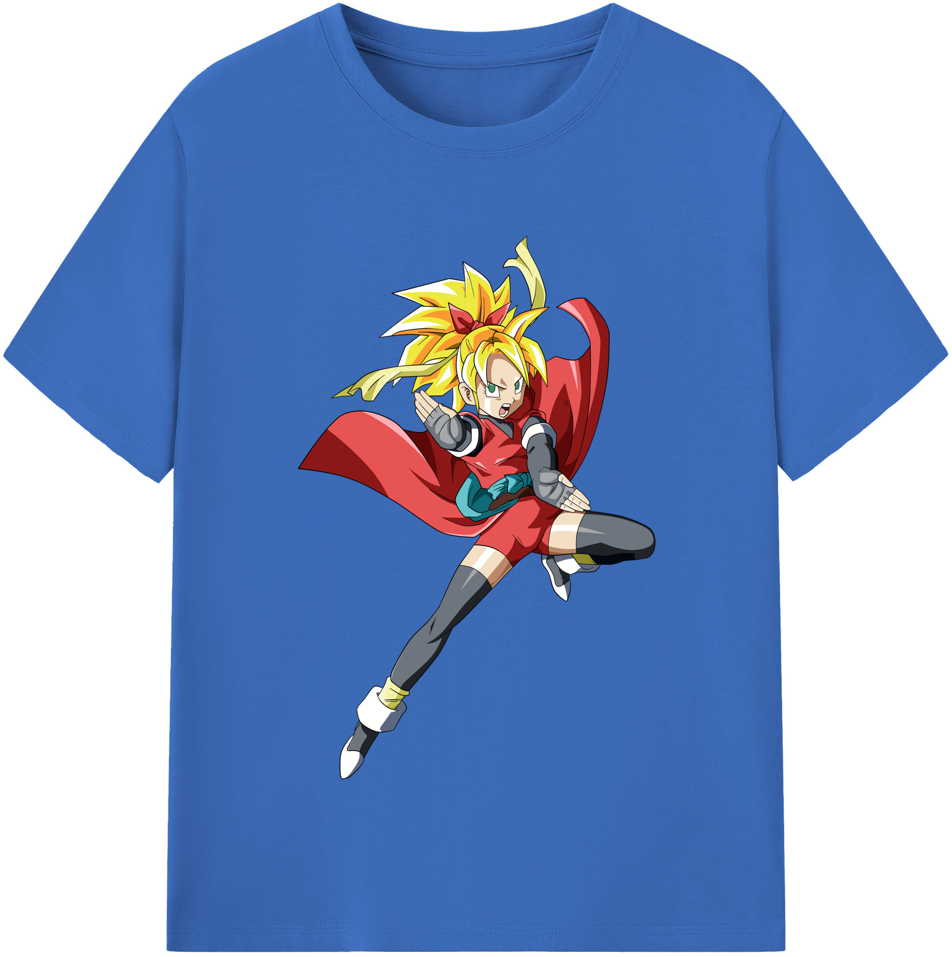 （画像用） ドラゴンボール カリフラ DRAGON BALL Caulifla 綿100％半袖Tシャツ（フロントプリント）
