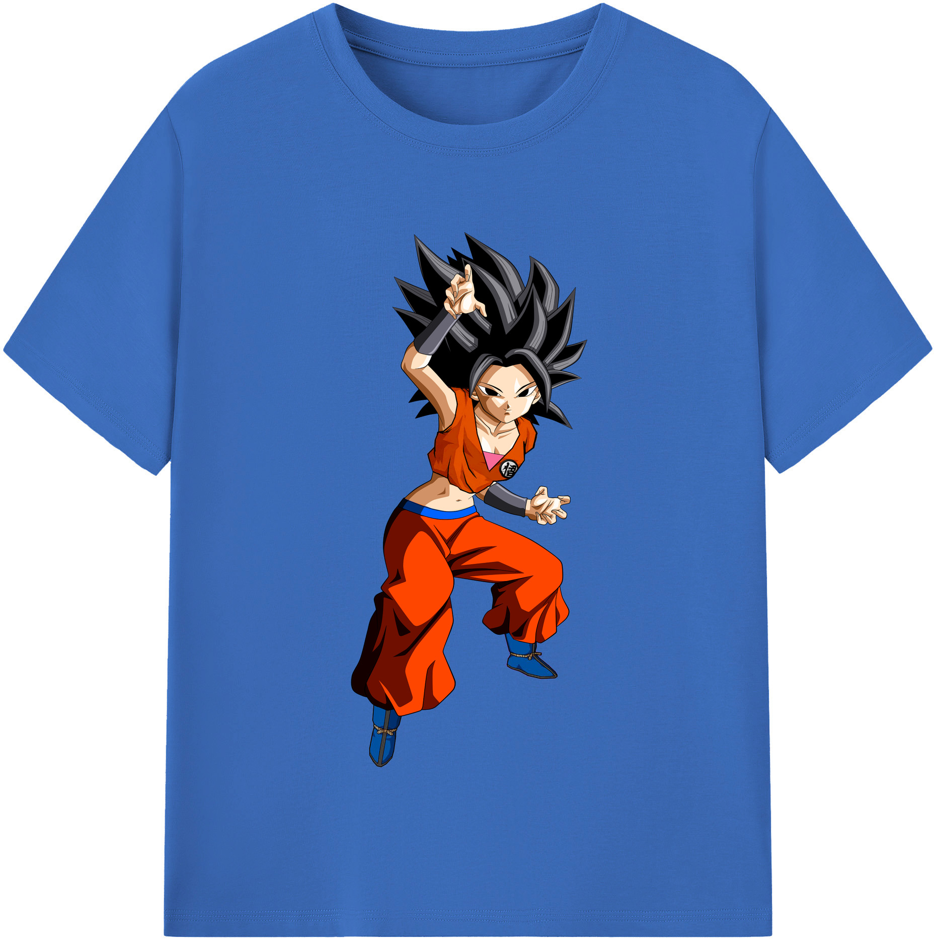 （画像用） ドラゴンボール カリフラ DRAGON BALL Caulifla 綿100％半袖Tシャツ（フロントプリント）
