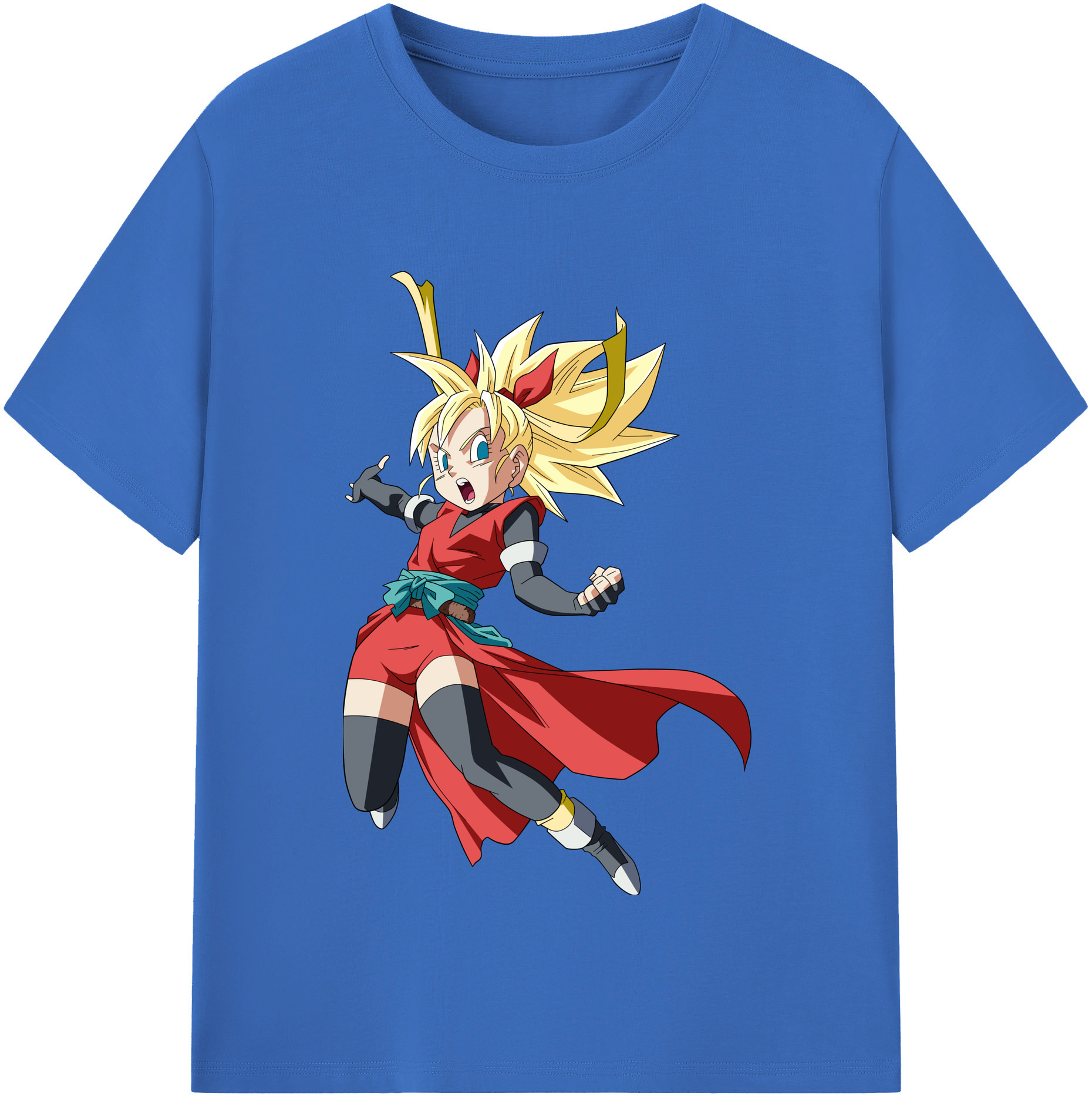 （画像用） ドラゴンボール カリフラ DRAGON BALL Caulifla 綿100％半袖Tシャツ（フロントプリント）
