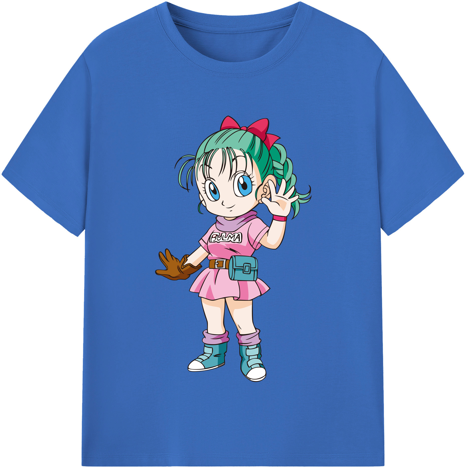 （画像用） ドラゴンボール ブルマ DRAGON BALL Bulma 綿100％半袖Tシャツ（フロントプリント）
