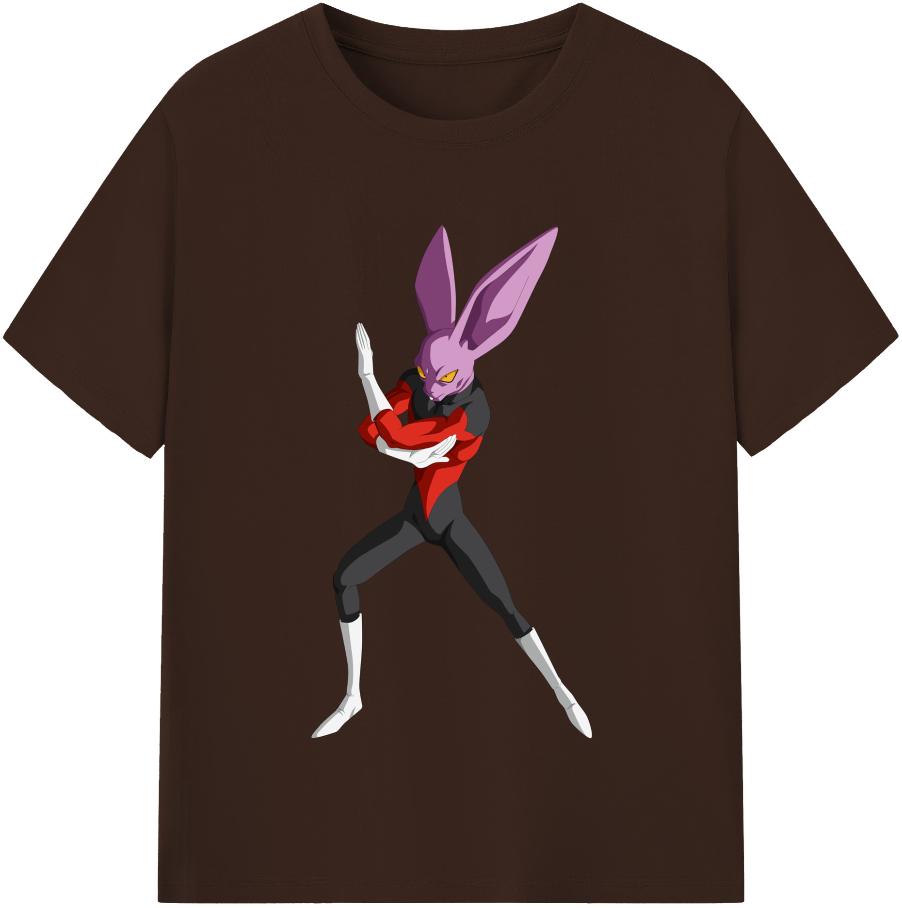 （画像用） ドラゴンボール ビルス 破壊神ビルス DRAGON BALL Beerus Birusu 綿100％半袖Tシャツ（フロントプリント）