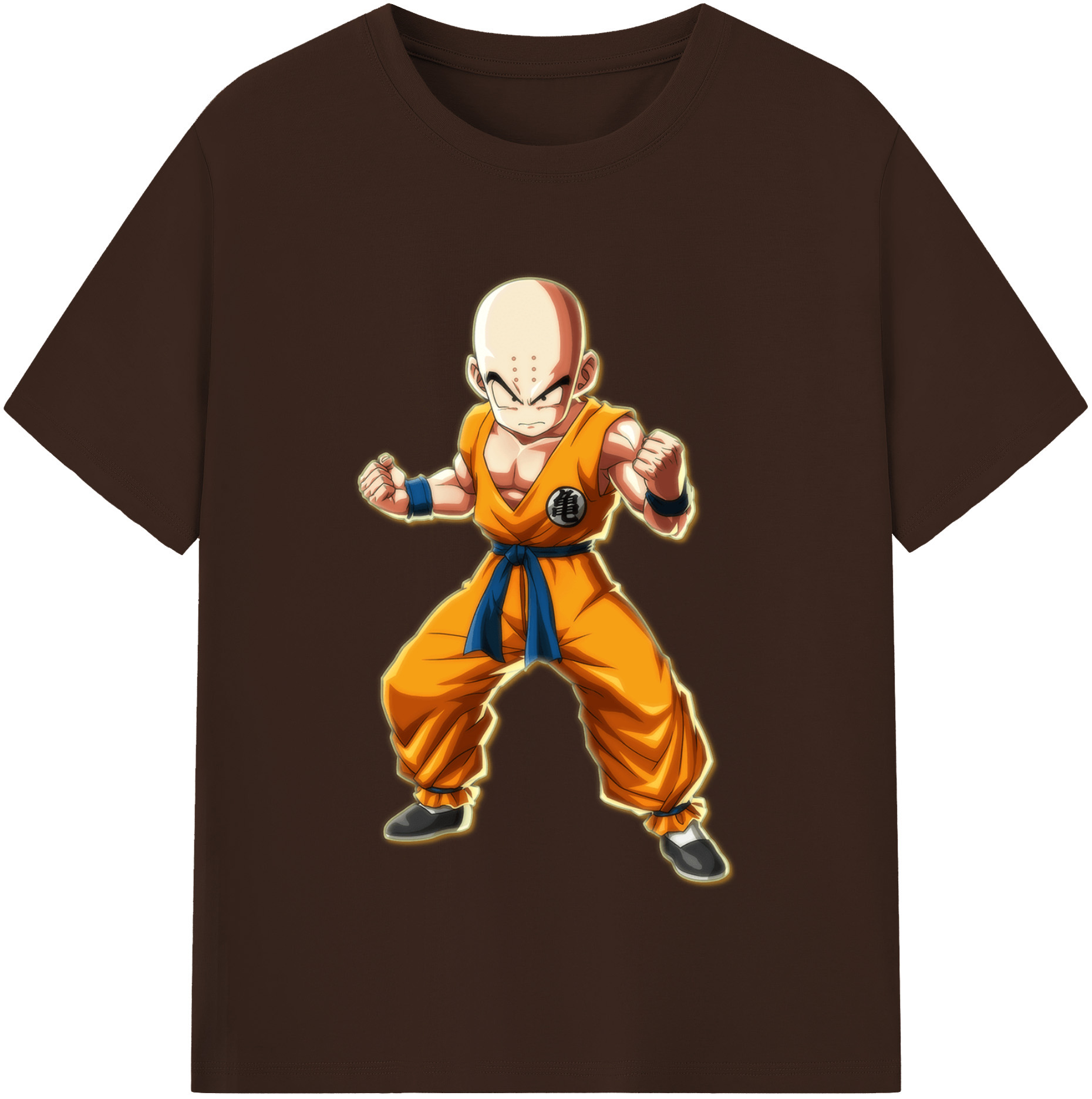 （画像用） ドラゴンボール クリリン DRAGON BALL krillin 綿100％半袖Tシャツ（フロントプリント）