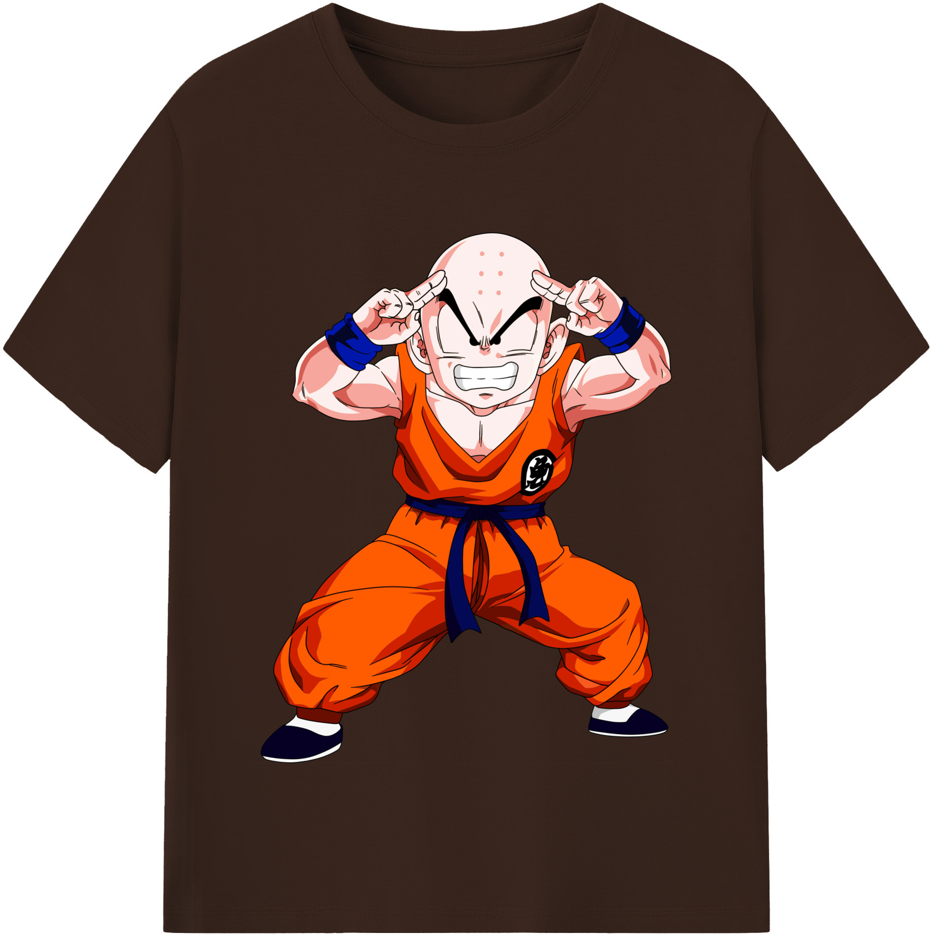 （画像用） ドラゴンボール クリリン DRAGON BALL krillin 綿100％半袖Tシャツ（フロントプリント）