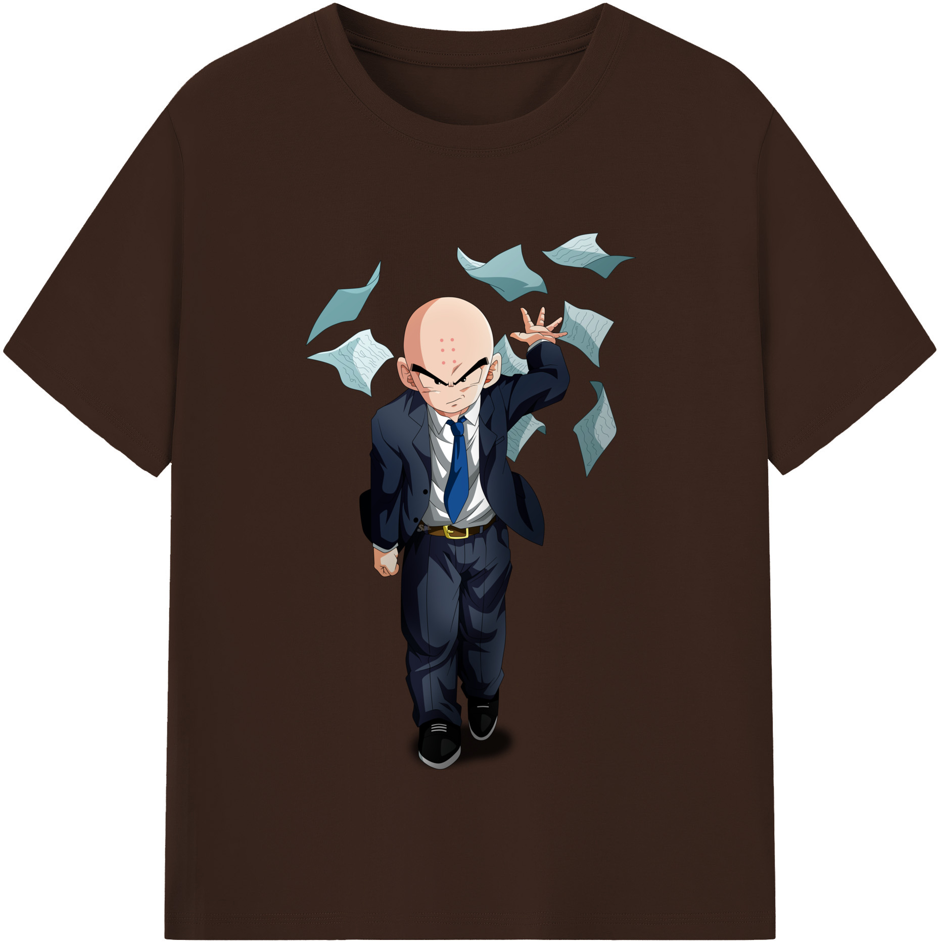 （画像用） ドラゴンボール クリリン DRAGON BALL krillin 綿100％半袖Tシャツ（フロントプリント）
