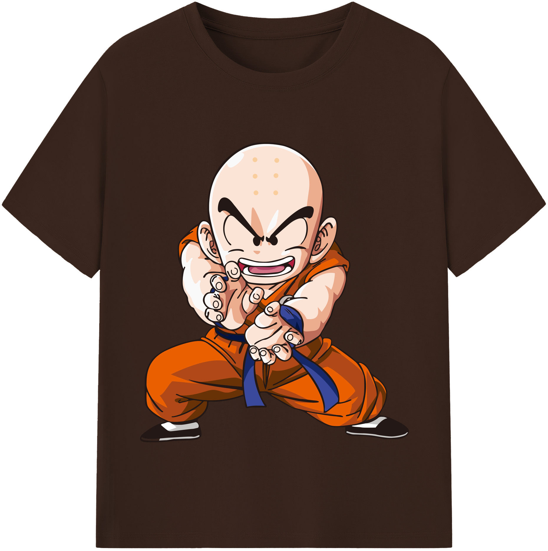 （画像用） ドラゴンボール クリリン DRAGON BALL krillin 綿100％半袖Tシャツ（フロントプリント）