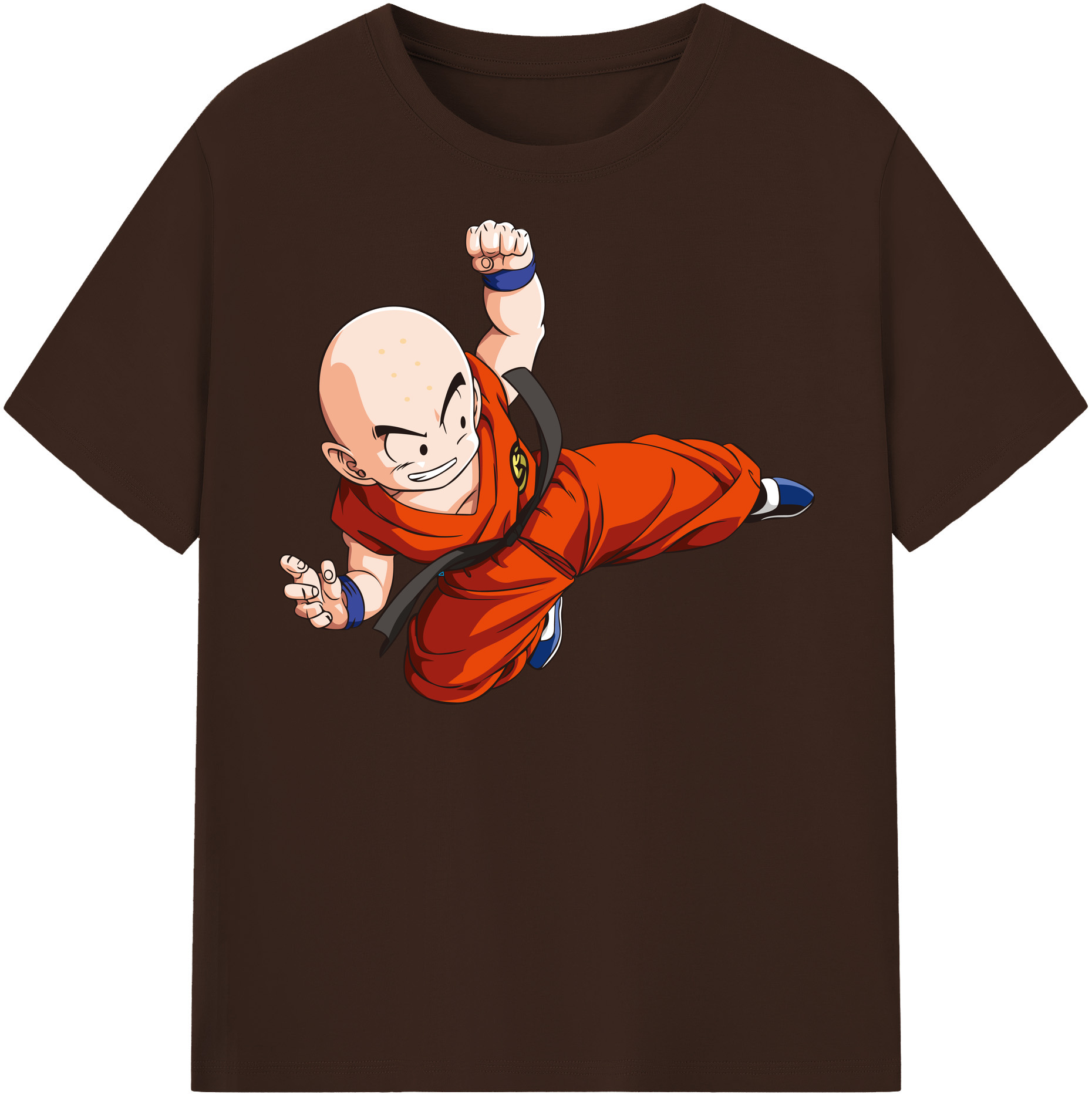 （画像用） ドラゴンボール クリリン DRAGON BALL krillin 綿100％半袖Tシャツ（フロントプリント）