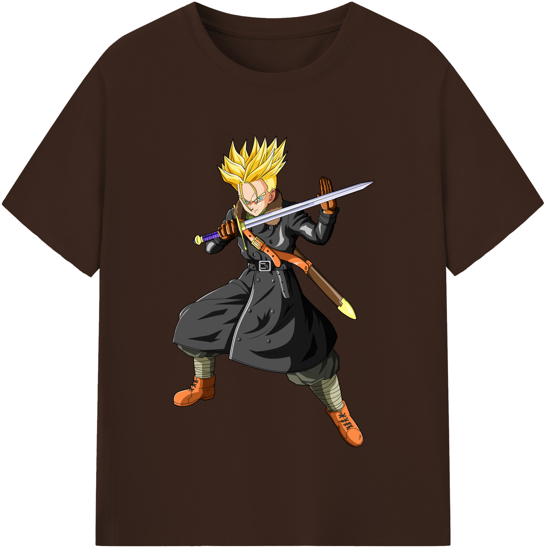 （画像用） ドラゴンボール トランクス（Torankusu）DRAGON BALL Trunks 綿100％半袖Tシャツ（フロントプリント）