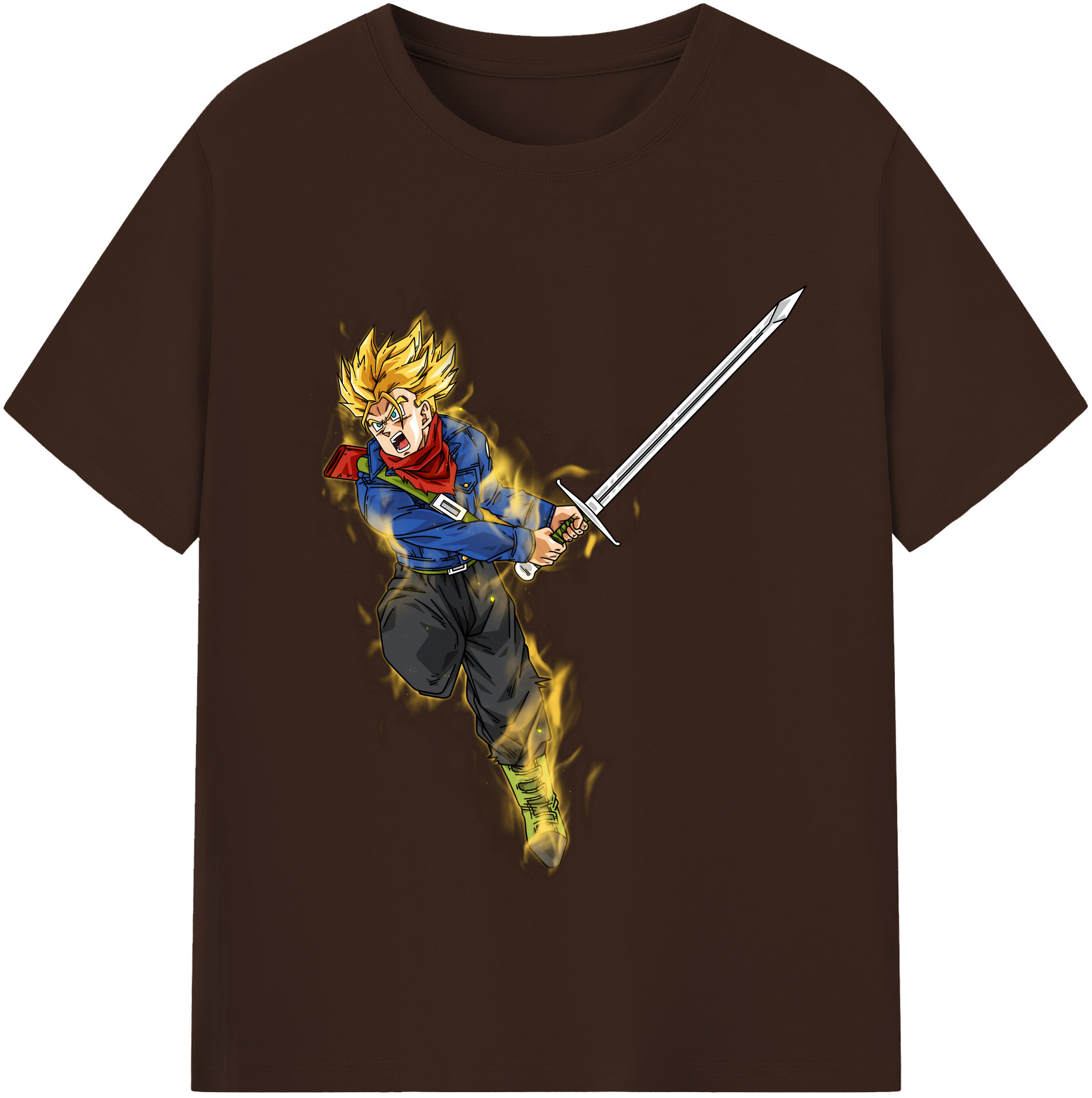 （画像用） ドラゴンボール トランクス（Torankusu）DRAGON BALL Trunks 綿100％半袖Tシャツ（フロントプリント）