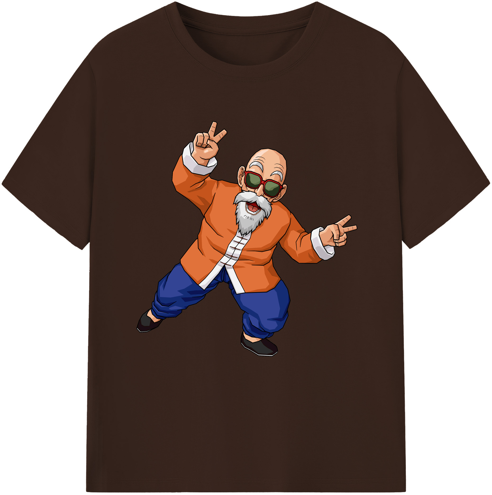 （画像用） ドラゴンボール 亀仙人（かめせんにん） DRAGON BALL Master Roshi Kame Sennin 綿100％半袖Tシャツ（フロントプリント）