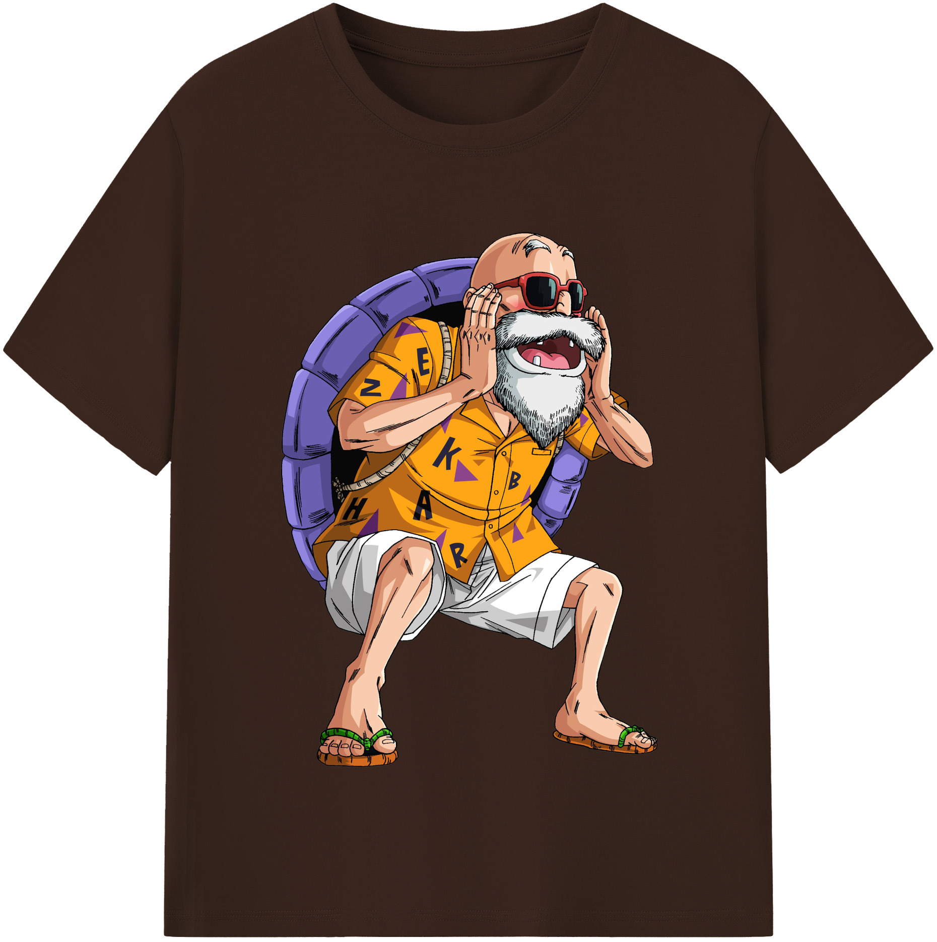 （画像用） ドラゴンボール 亀仙人（かめせんにん） DRAGON BALL Master Roshi Kame Sennin 綿100％半袖Tシャツ（フロントプリント）